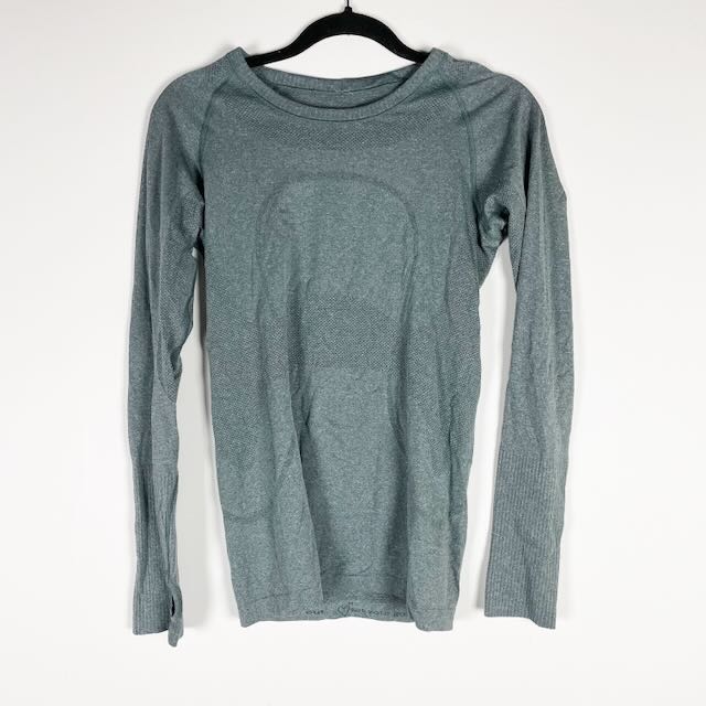 Lululemon Women's Run Swiftly Tech Crew Neck Long Sleeve Tee Shirt Steele Gray 6