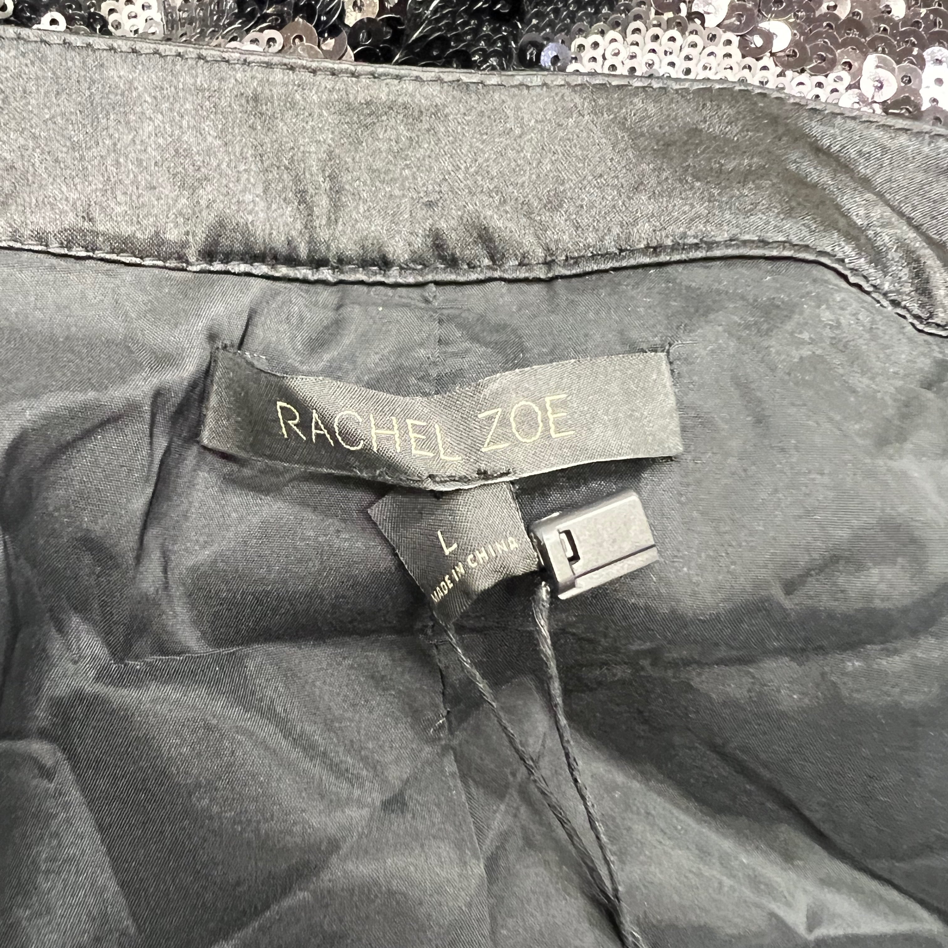 NEW Rachel Zoe SP12J11 Allover Sequin Sparkle Embellished Snap Button Jacket L