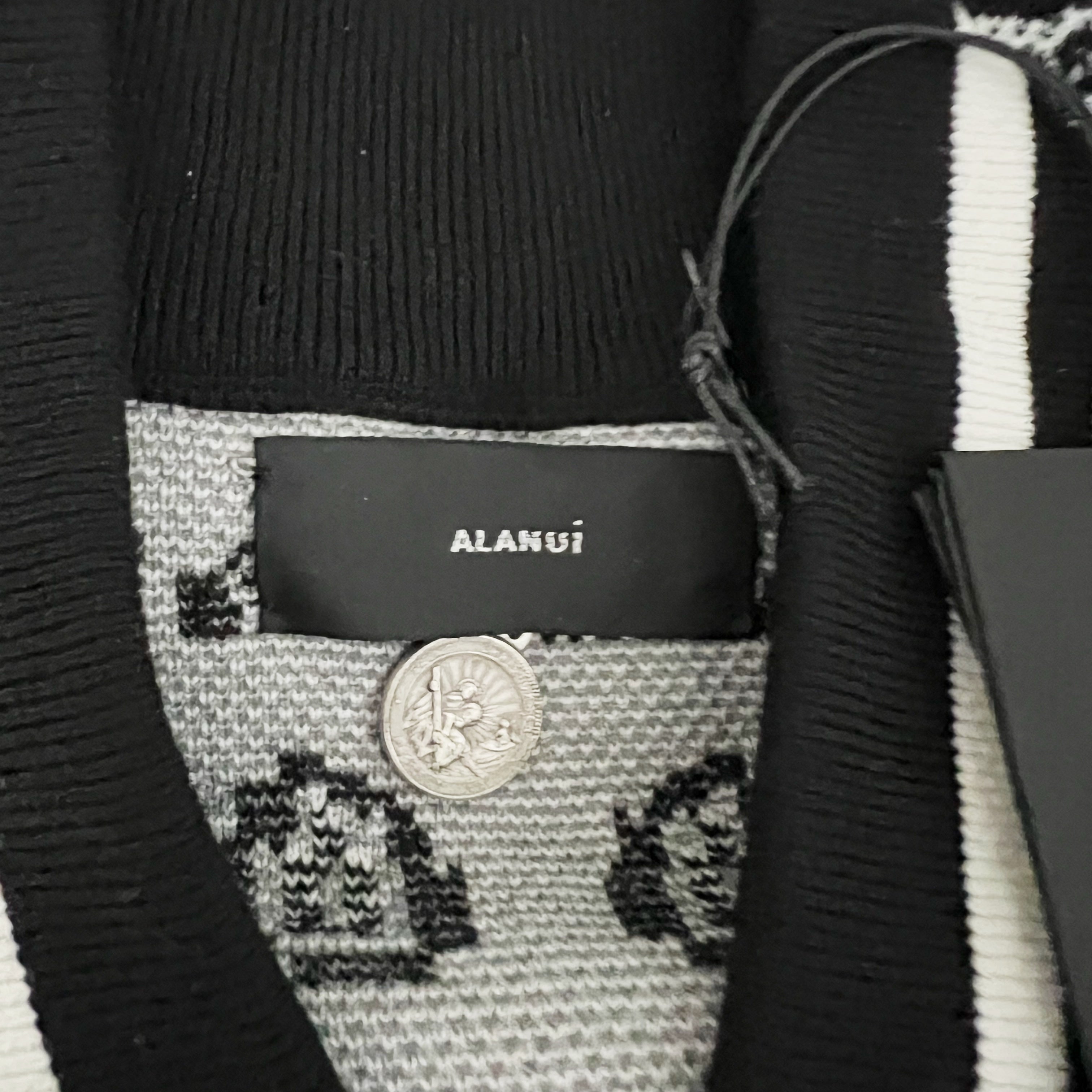 NEW Alanui Bandana Piquet Jacquard Print Cotton Stretch Full Zip Bomber Jacket