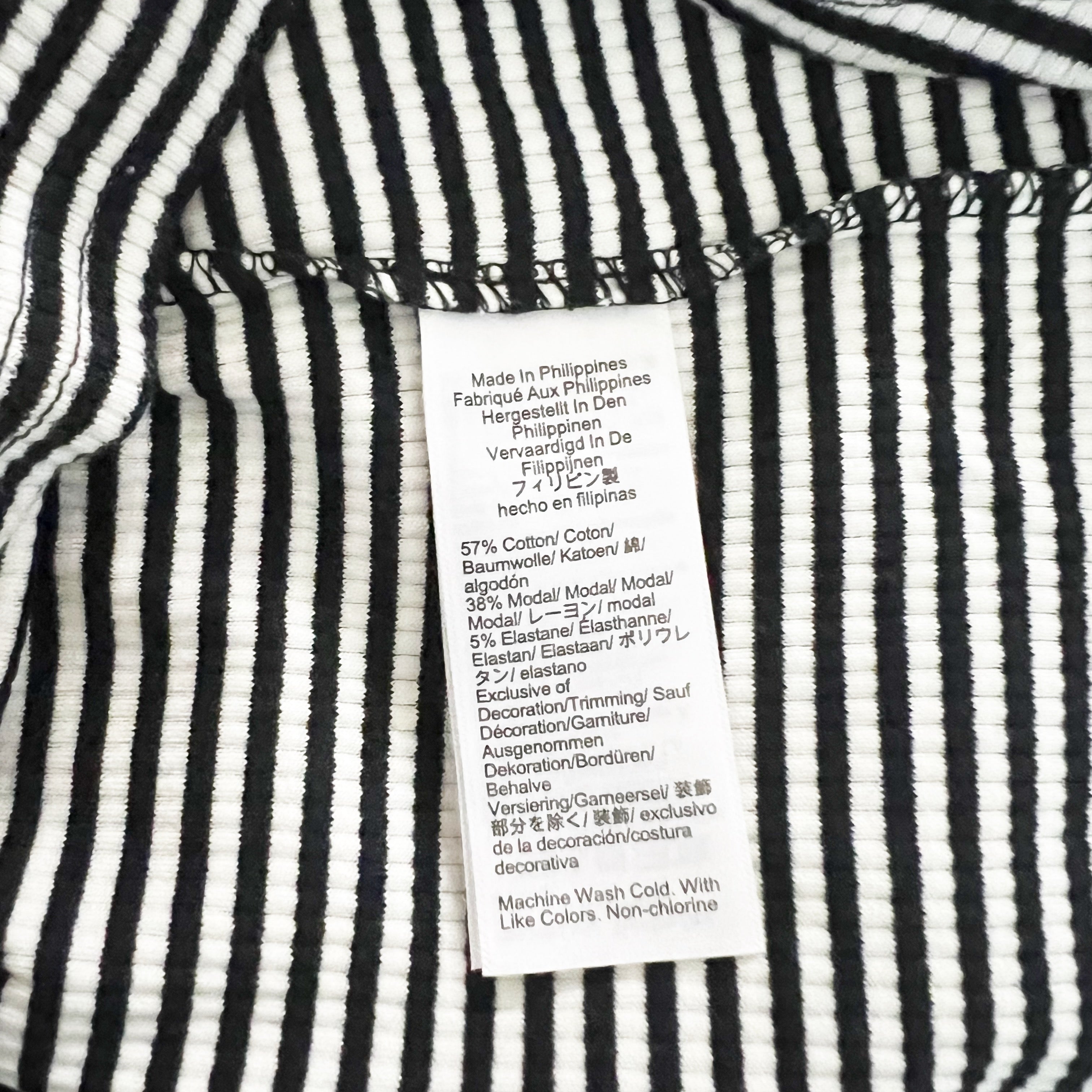 NEW J. Crew Vintage Rib Henley Knit Stretch Scoop Neck T-Shirt In Stripe Large