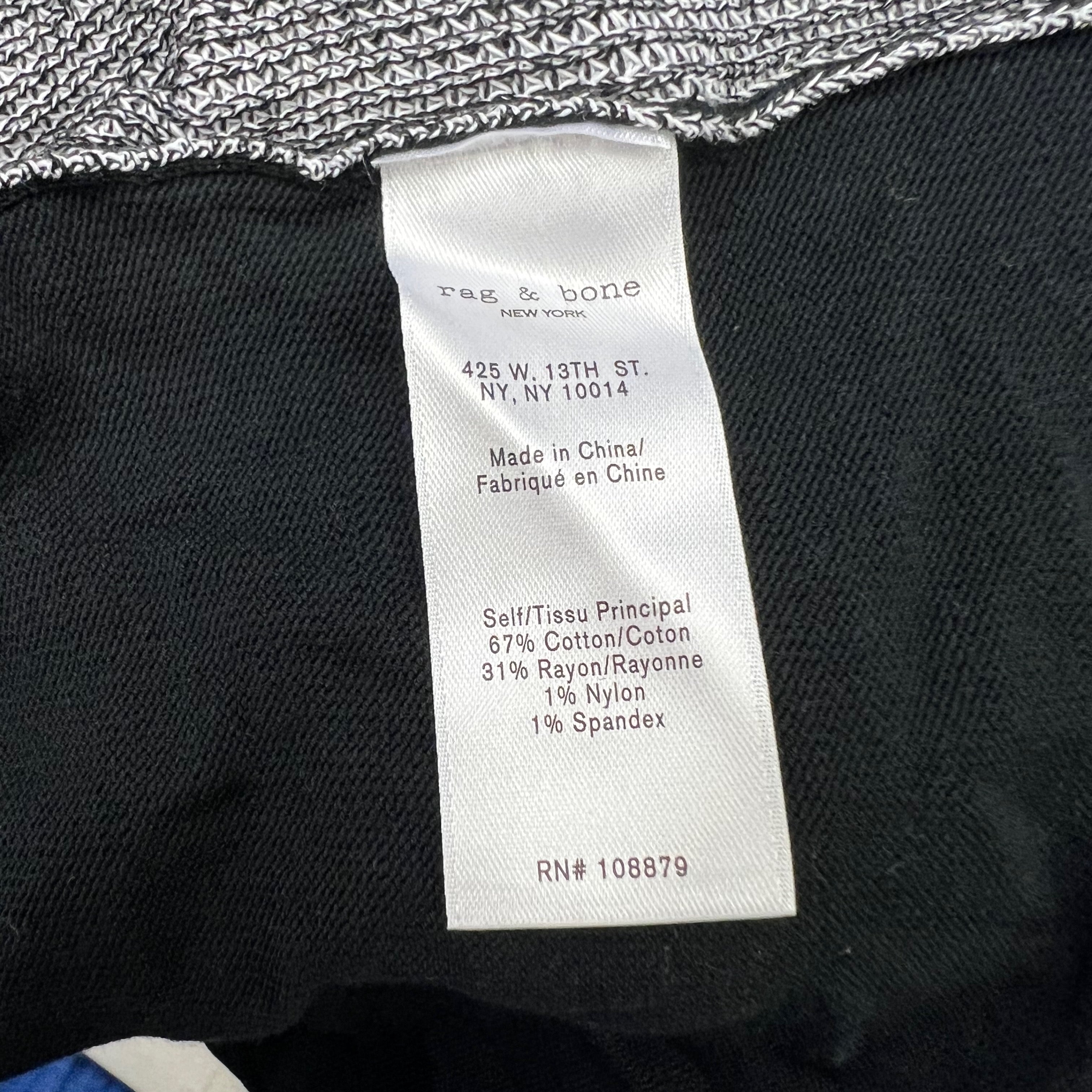 NEW Rag & Bone Ainsley V Neck Cotton Blend Knit Stretch V Neck Pullover Sweater