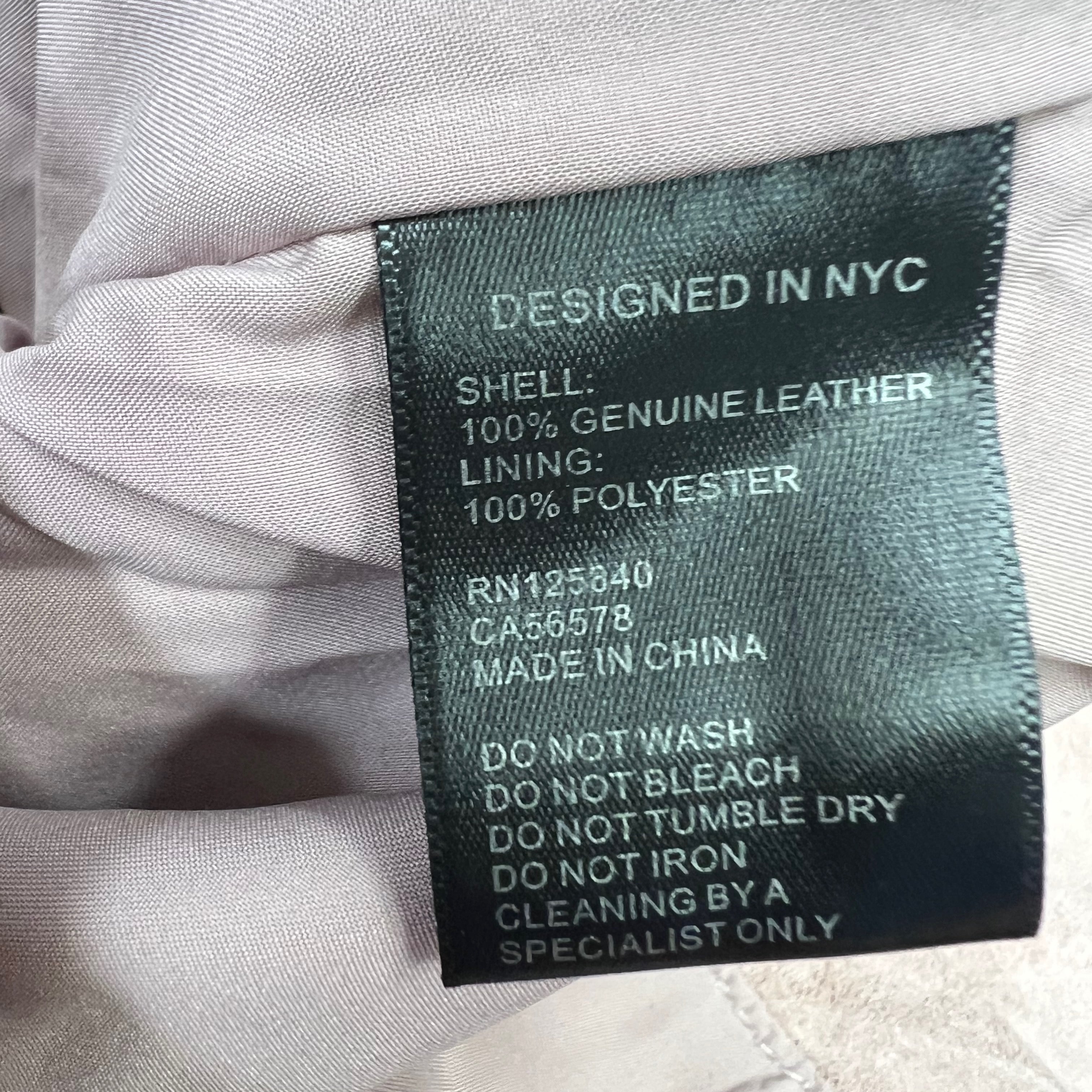 NEW Intermix Sofie Genuine Suede Lather Back Lace Up Jacker Blush Pink Large