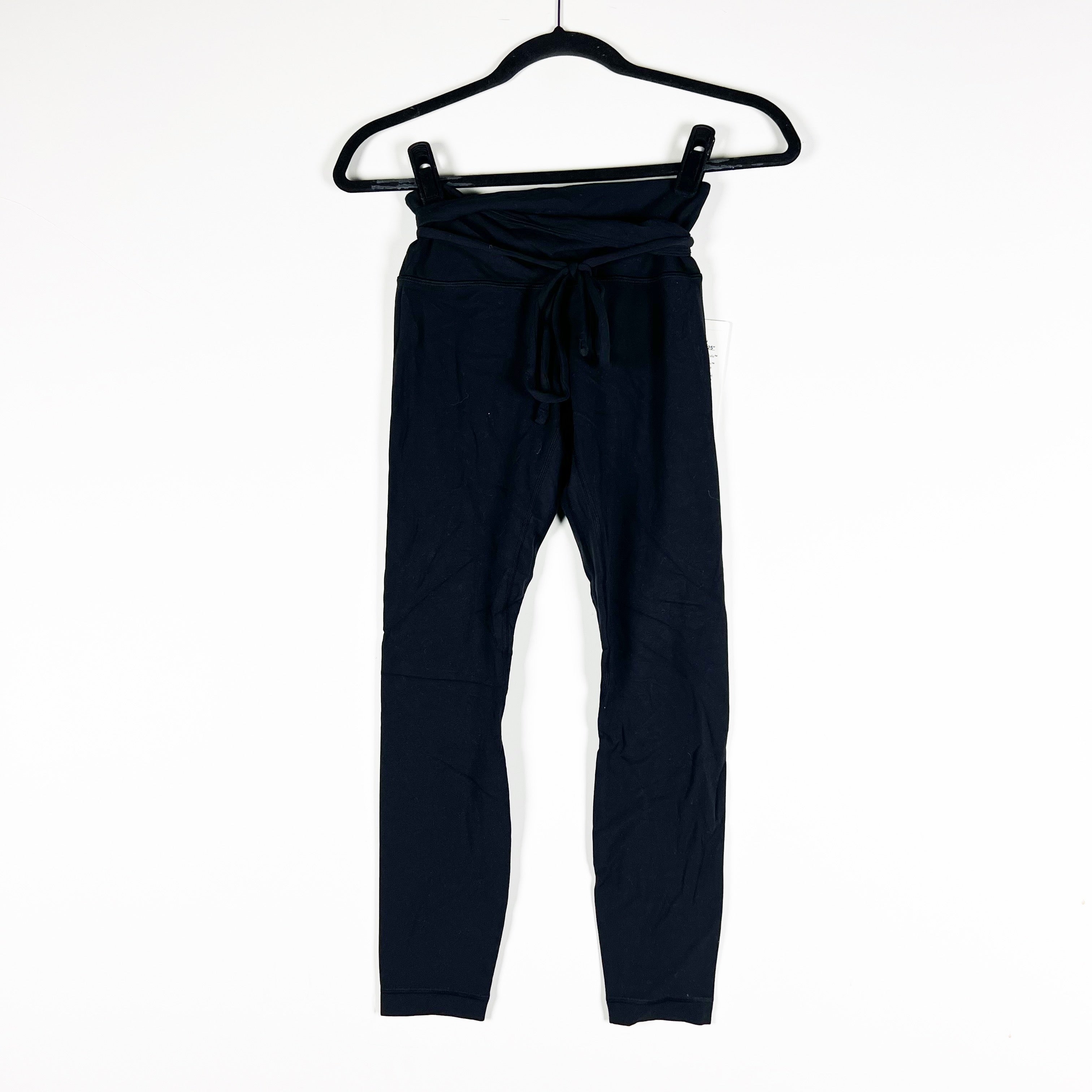 NEW Lululemon Align Wrap Waist Athletic Work Out Leggings Tight 25" Solid Black