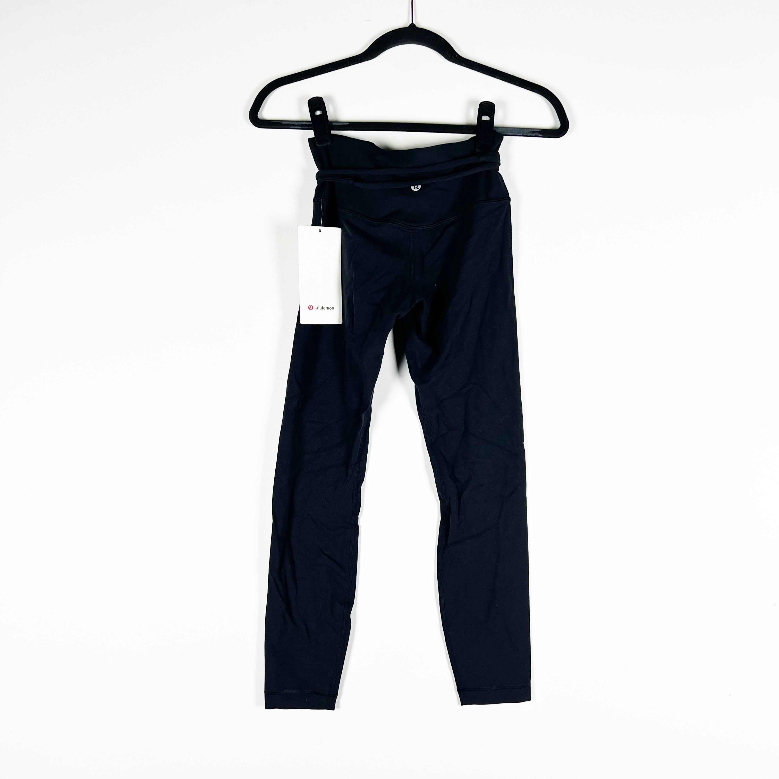 NEW Lululemon Align Wrap Waist Athletic Work Out Leggings Tight 25" Solid Black