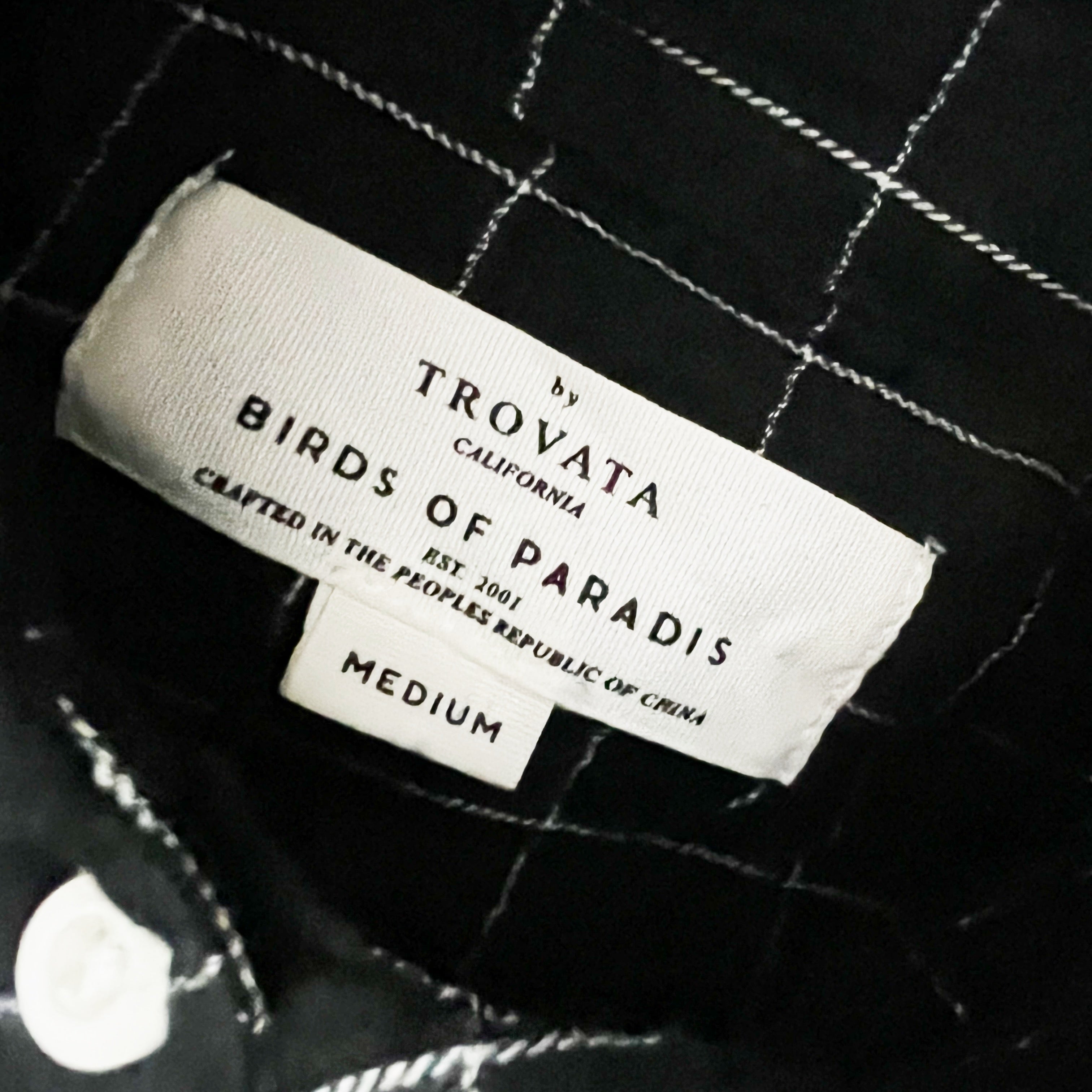 Trovata Birds Of Paradis Coachmen Plaid Blake Oversized Button Down Collar Shirt