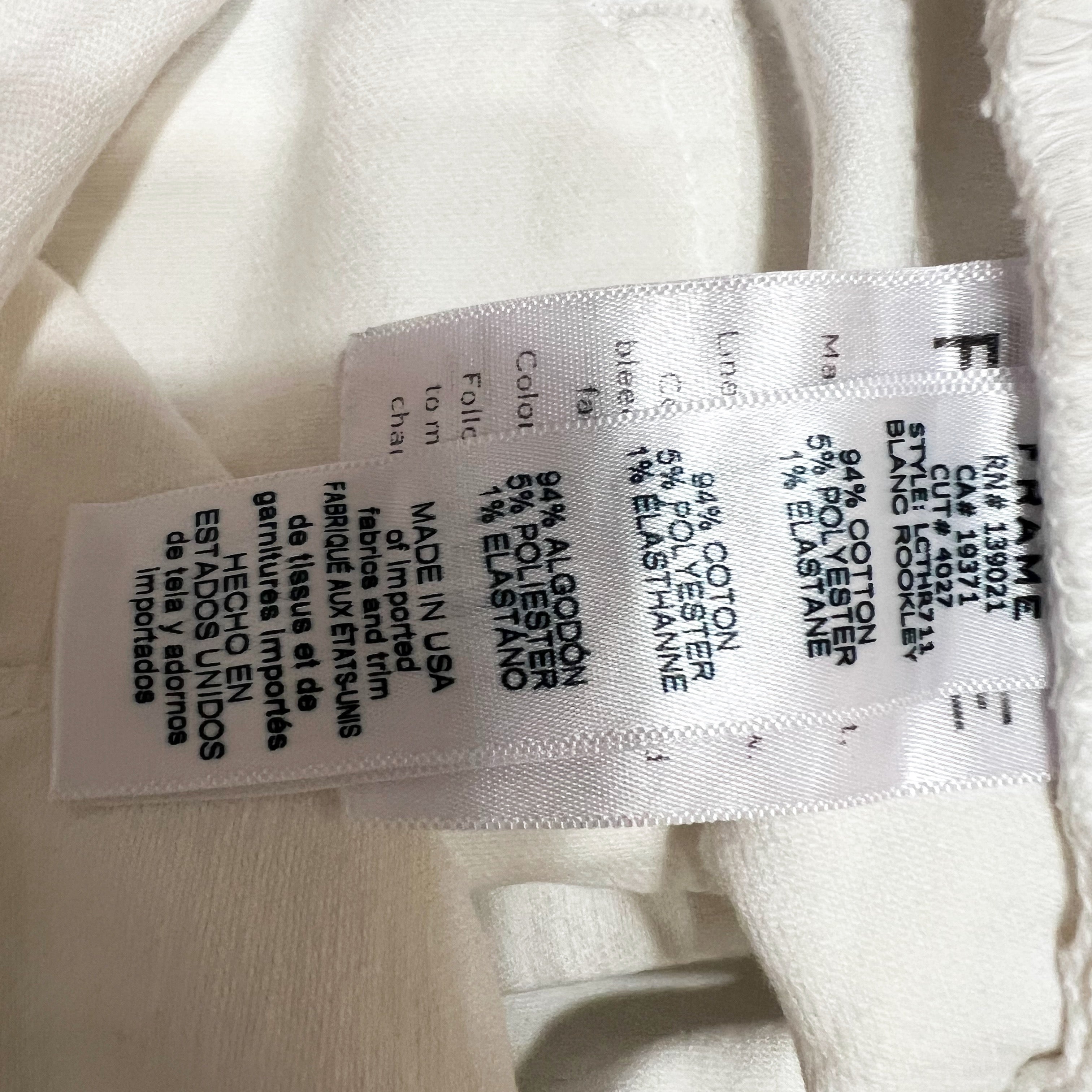 Frame Denim Le Cutoff Cotton Stretch Distressed Cut Off Blanc Rookley Jean Short