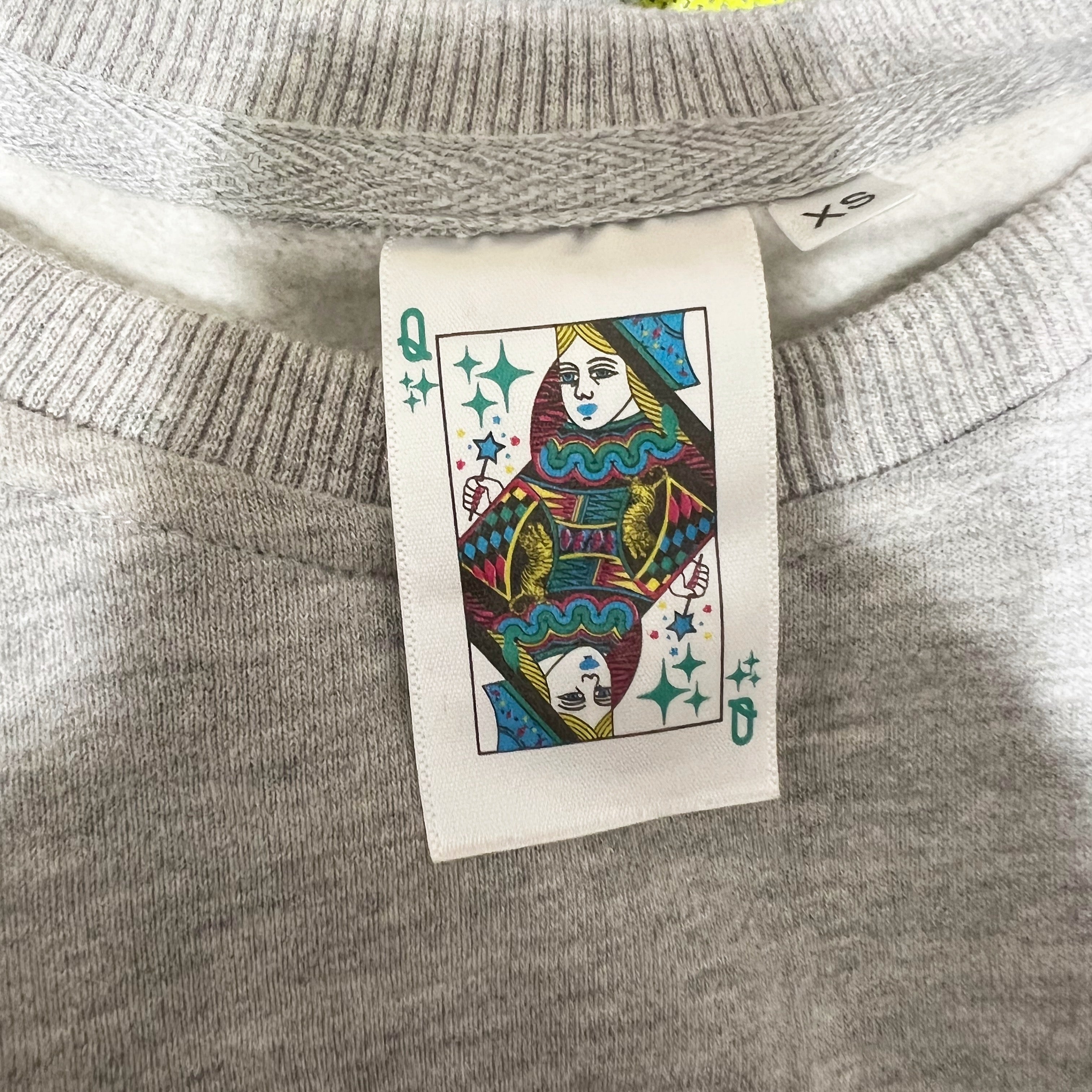 Queen Of Sparkles Smiley Face Skull Crossbones Sequin Pearl Embellished Sweater