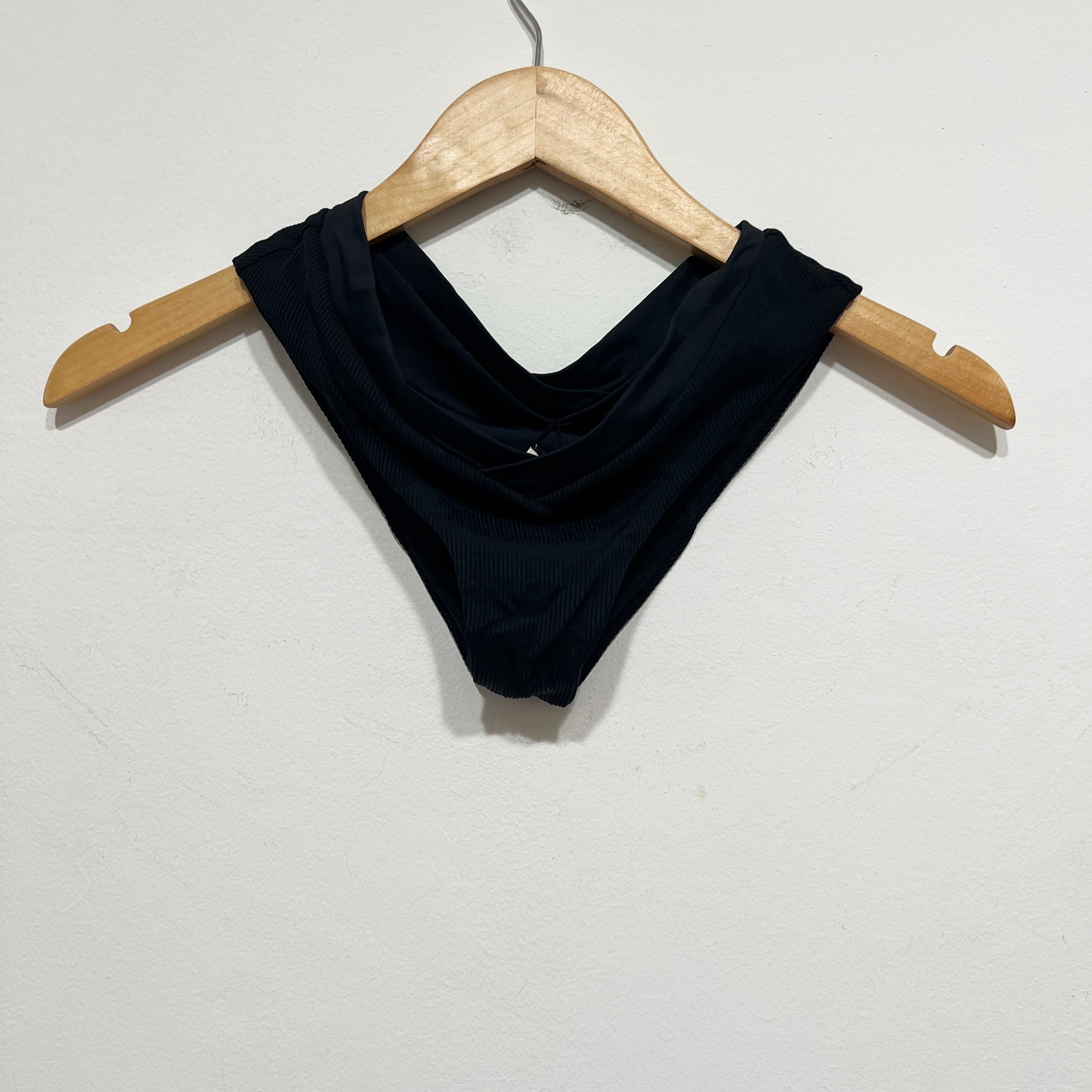 NEW L*Space Pratt Ribbed Knit Stretch V Waist Swim Bathing Suit Bikini Bottom S