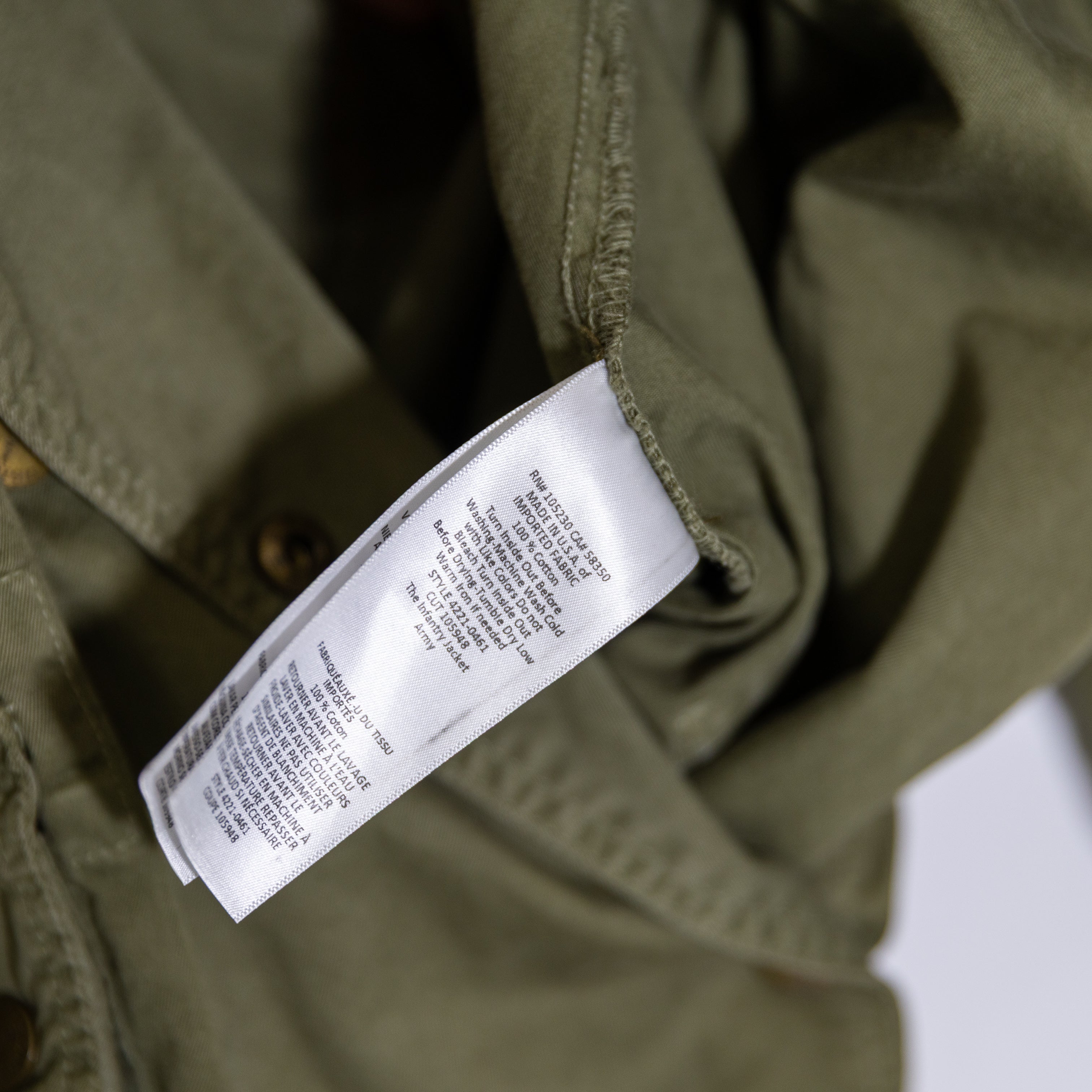 Current Elliott Infantry Cotton Utility Multi Pocket Snap Button Jacket Green