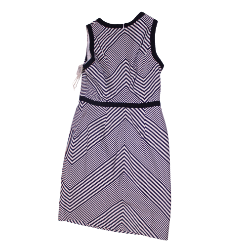 NEW Shoshanna Cotton Silk Blend Asymmetrical Stripe Sleeveless Sheath Dress 6