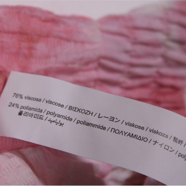 NEW Zara Crepe Lightweight Midrise Pink White Tie Dye Print Pattern Mini Shorts