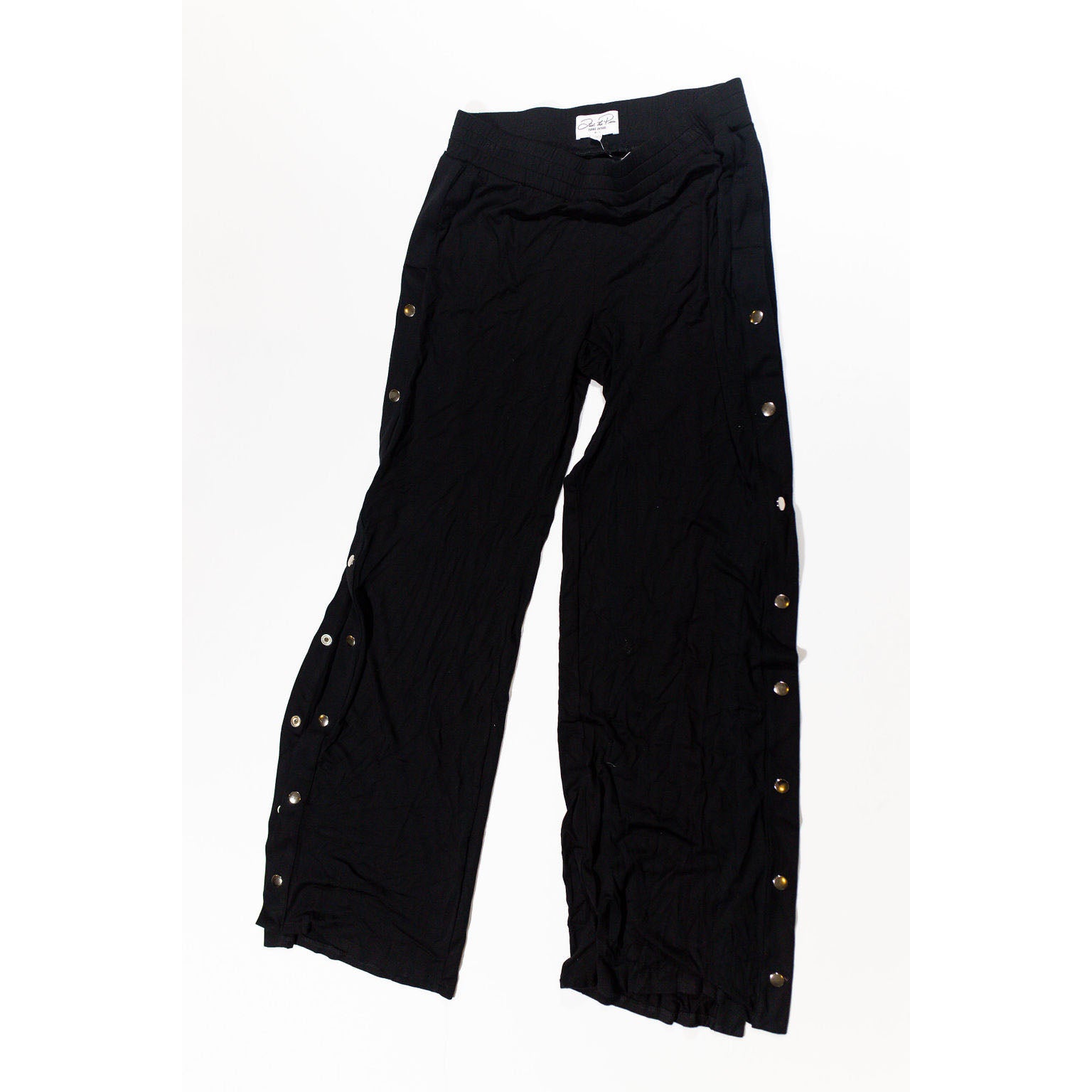 NEW Feel The Piece Bedford Straight Leg Snap Detail Straight Leg Pants M/L