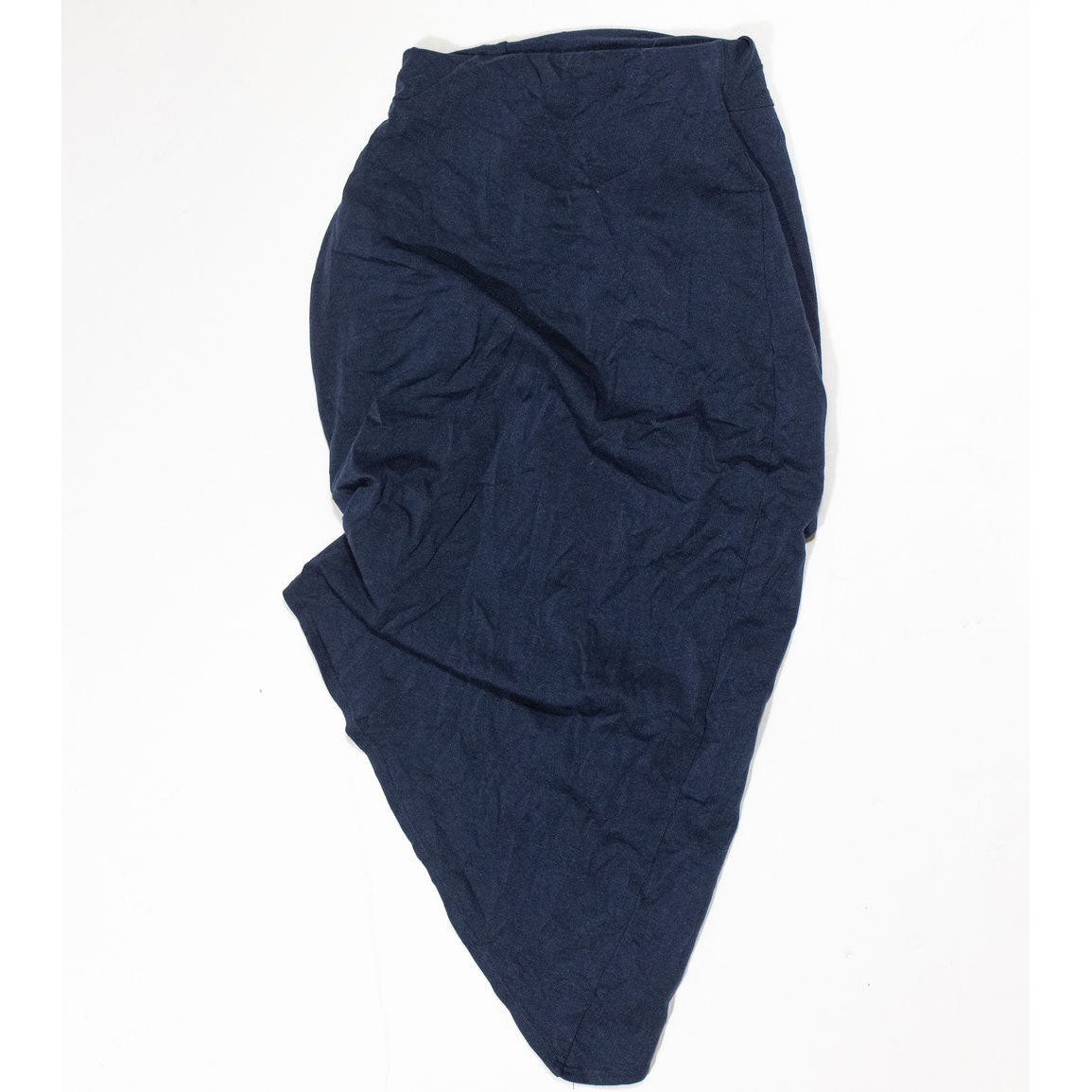 ASTR The Label Cotton Jersey Stretch Twist Knot Asymmetrical Hem Skirt Blue XS