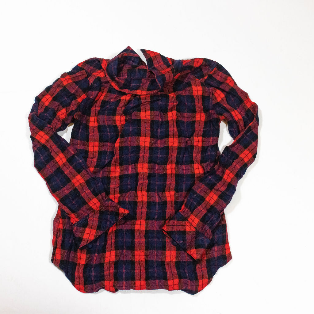 Rails Women's Hunter Ultra Soft Collared Button Down Scarlet Indigo Plaid Blouse