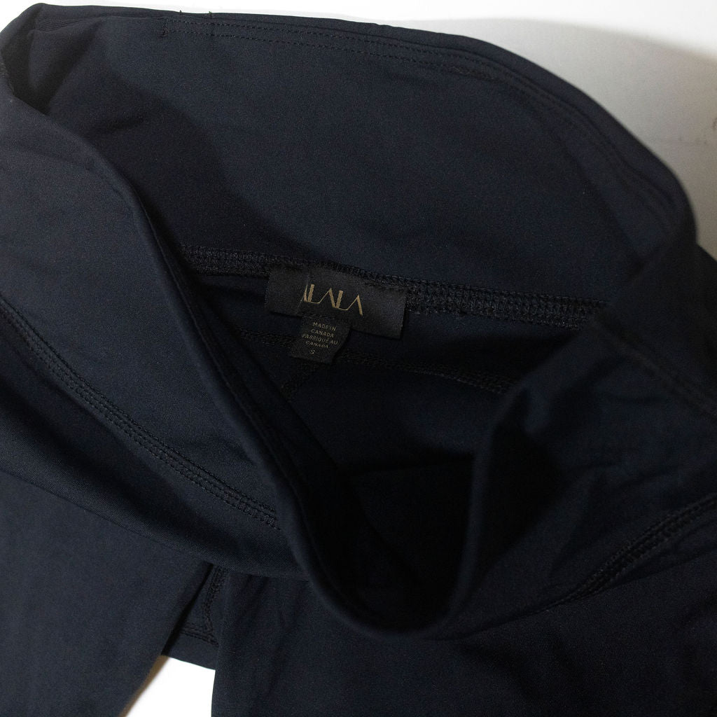 Alala Women's Heroine Tight Perforated Athletic Work Out Crops Pants Black Blue