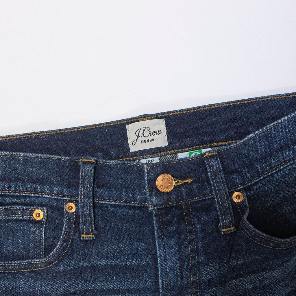 NEW J. Crew Petite Curvy Full Length Cotton Stretch Boot Cut Jeans Fair Trade