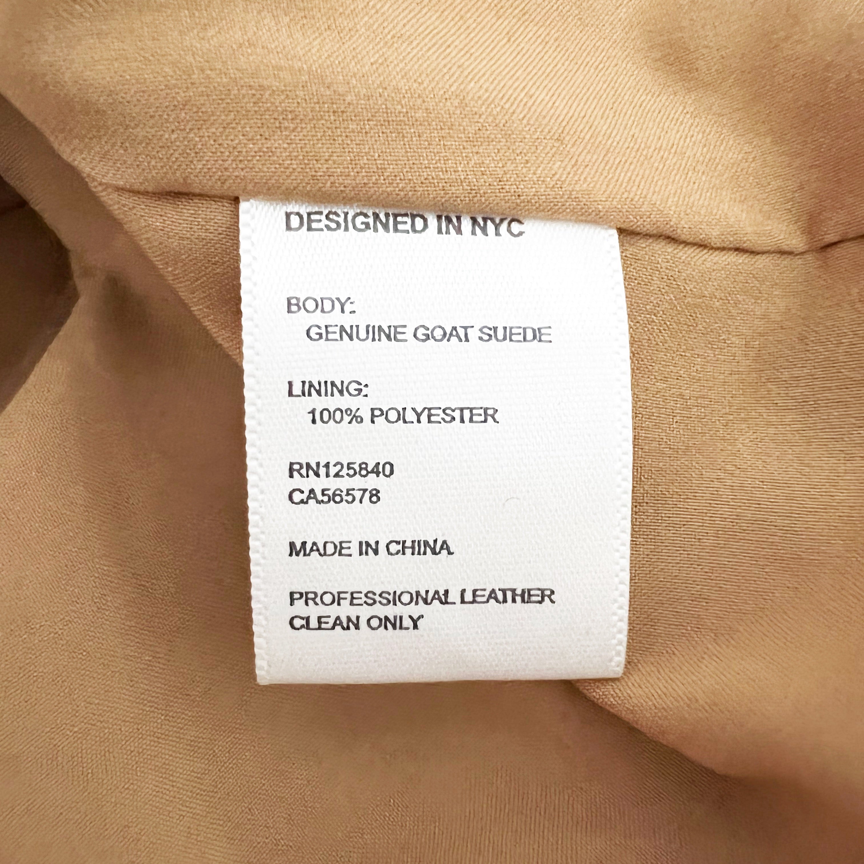 Fifth & Mode Frances Suede Leather Zip Lightweight Motorcycle Crop Jacket Coat 2