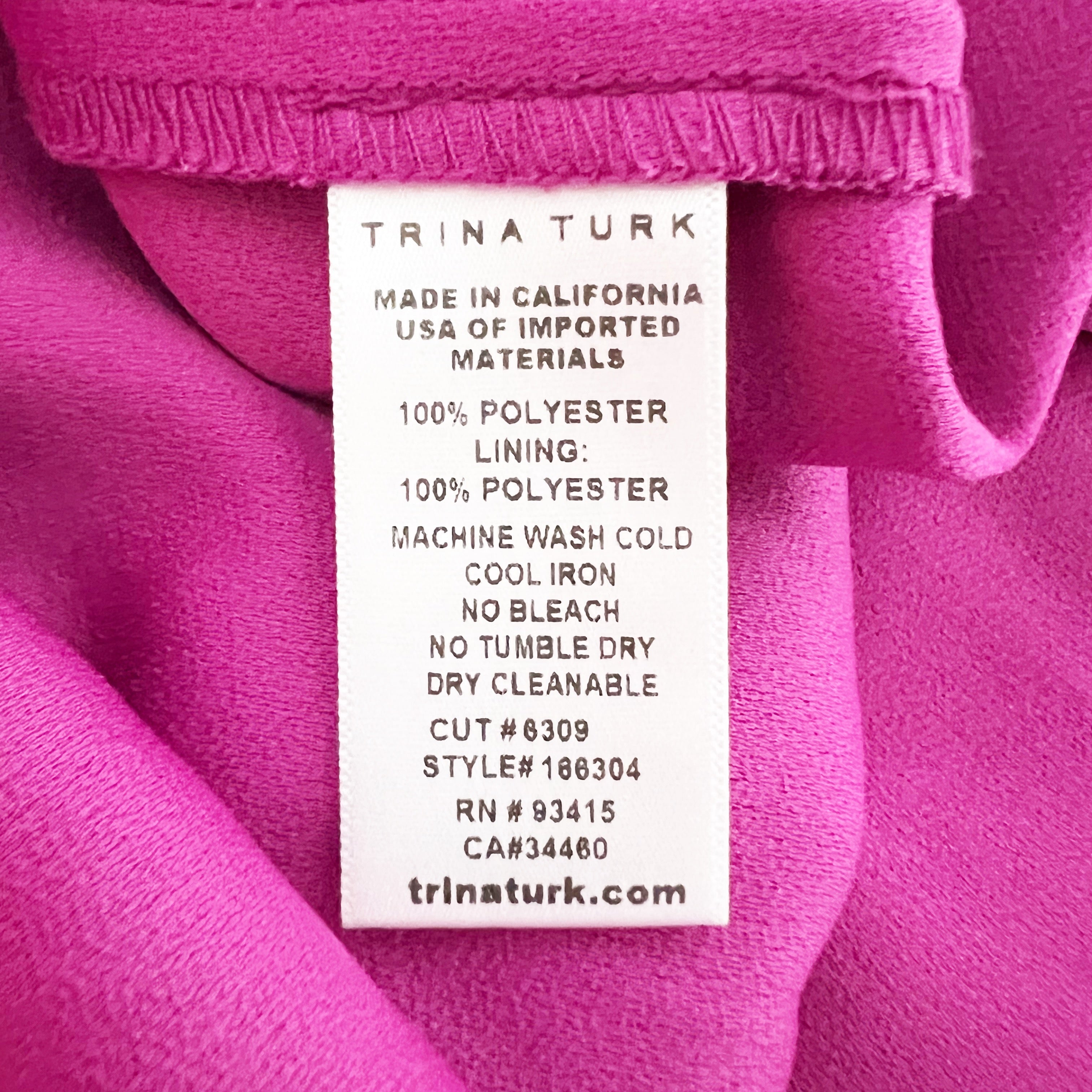 Trina Turk Nara Scoopneck Adjustable Tank Strap Pullover Slip Mini Dress Purple