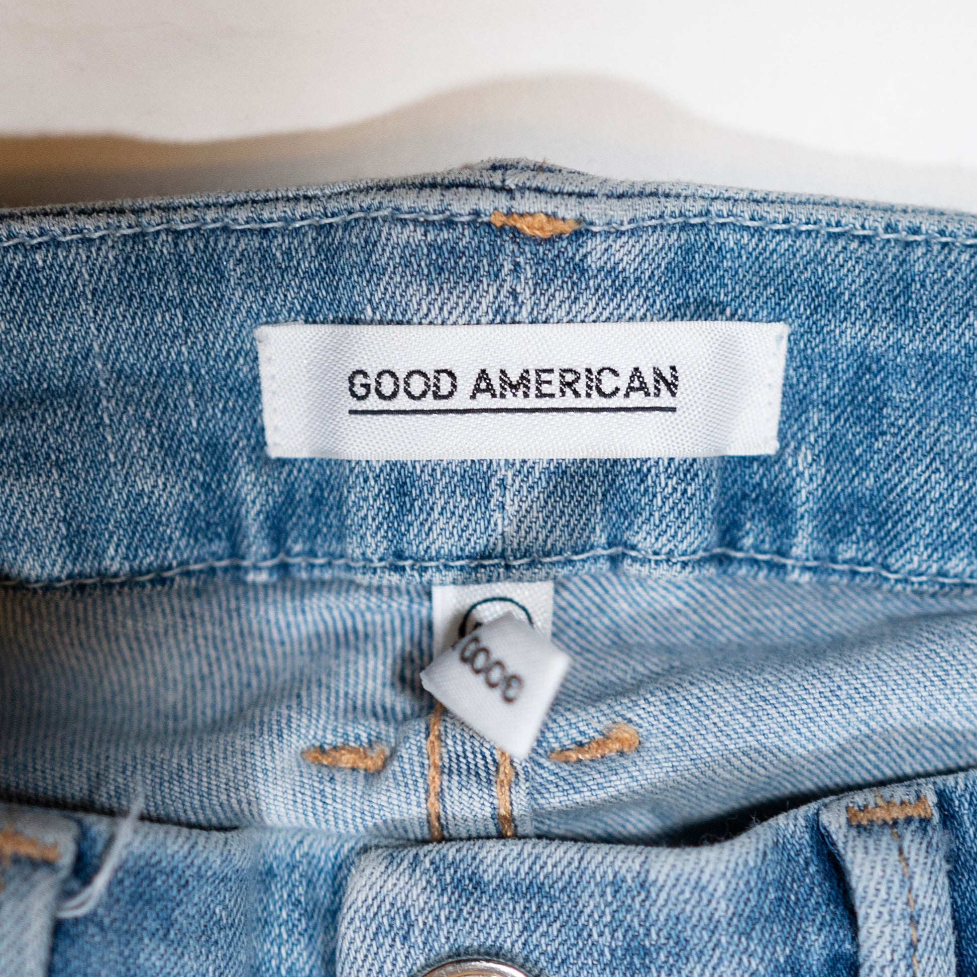 Good American Good Legs Cotton Stretch Denim Distressed Skinny Jeans Blue023 27