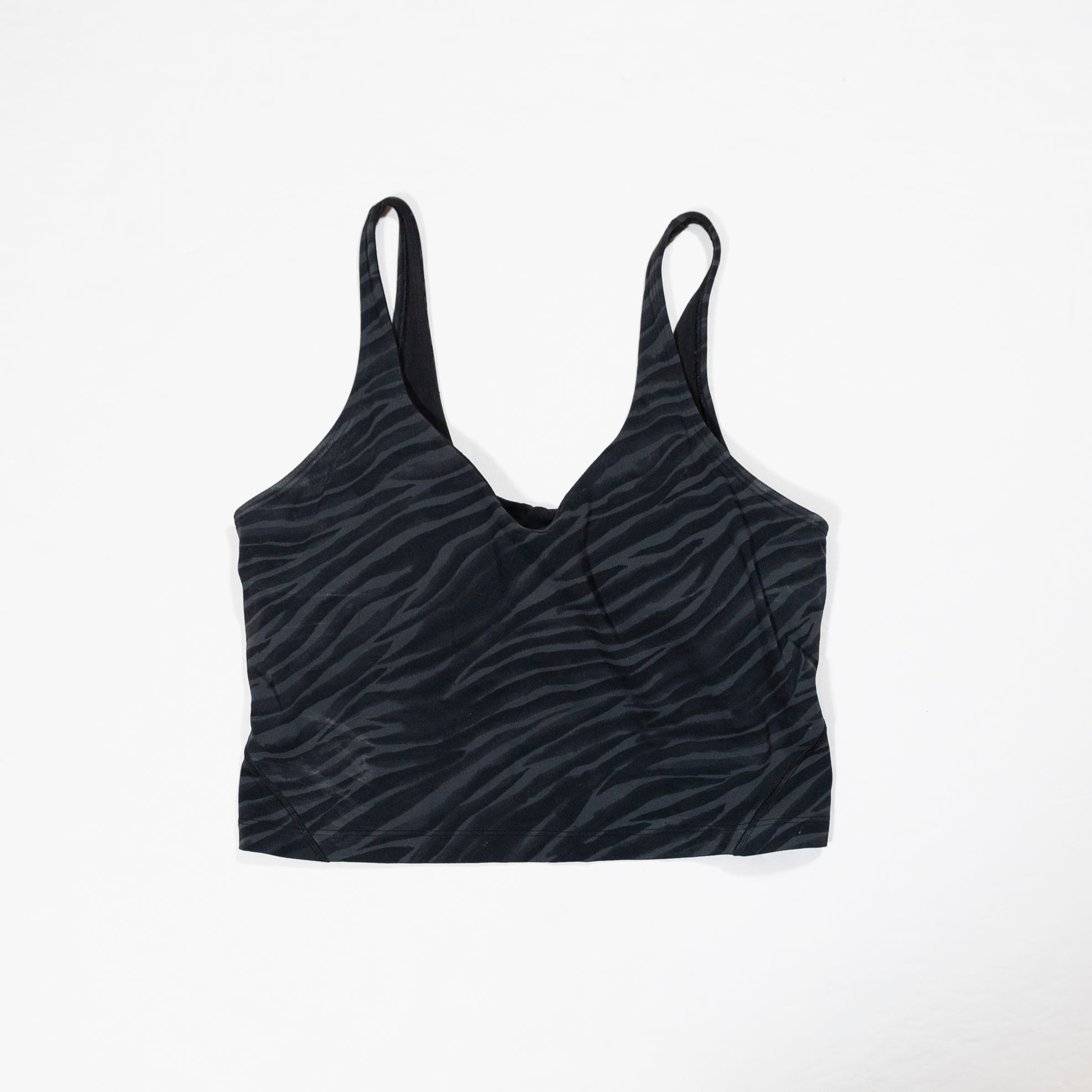 Lululemon Align Cropped Athletic Work Out Tank Top Le Tigre Camo Deep Coal Multi