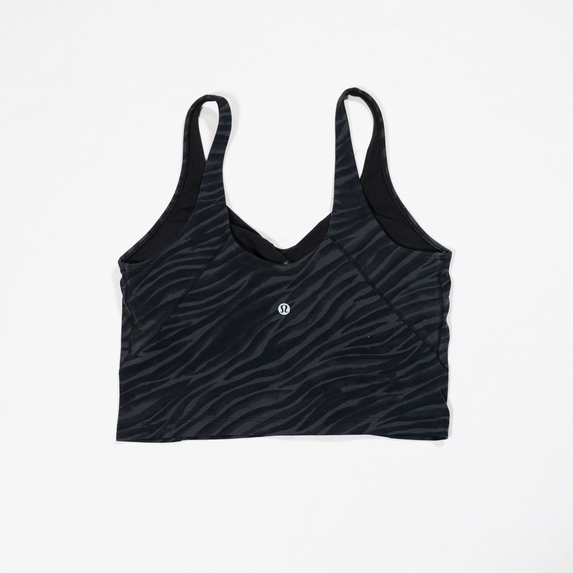 Lululemon Align Cropped Athletic Work Out Tank Top Le Tigre Camo Deep Coal Multi