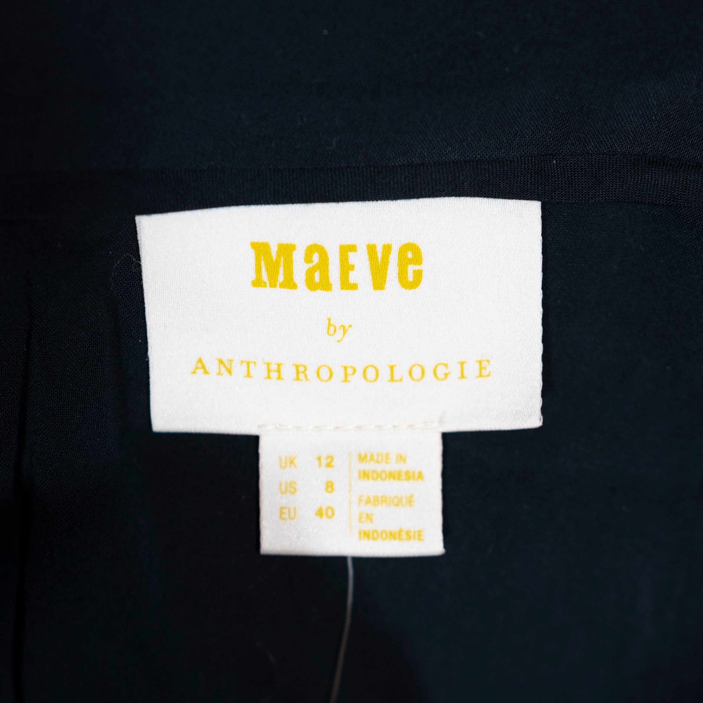 NEW Maeve Cotton Blend Black White Houndstooth Print Pattern Button Mini Skirt 8