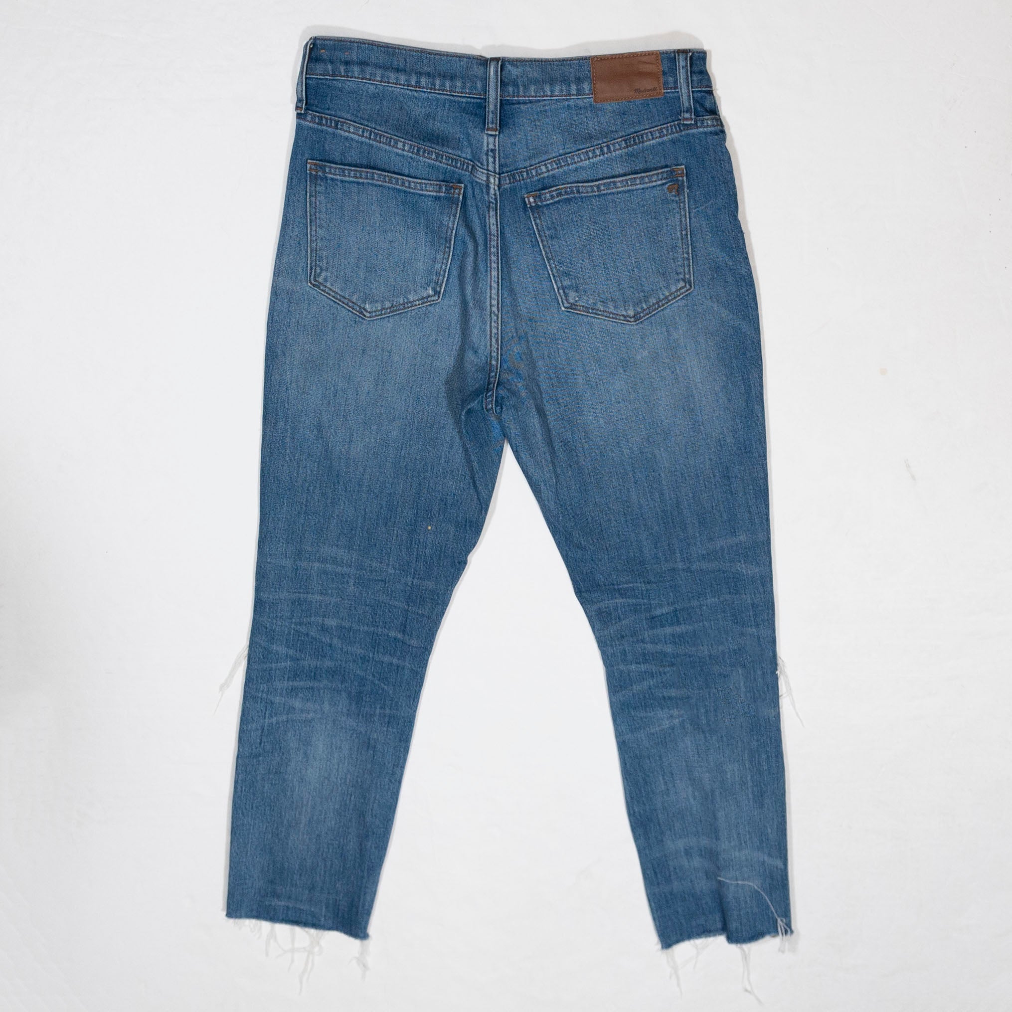 Madewell Women's The High Rise Slim Boyjean Cotton Distressed Denim 26