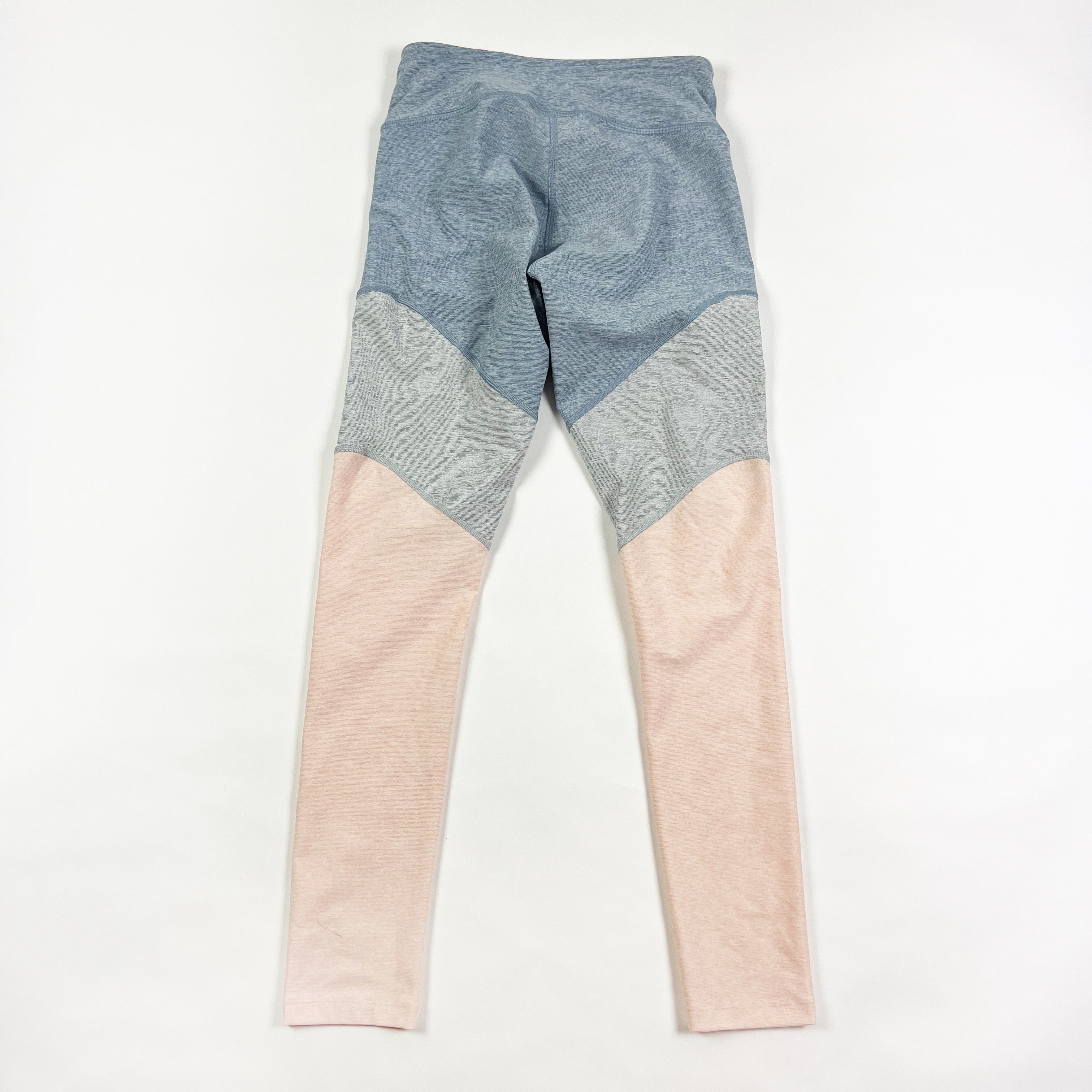 Outdoor Voices Spring 7/8 Crop Athletic Work Out Leggings Pants Pink Gray Small