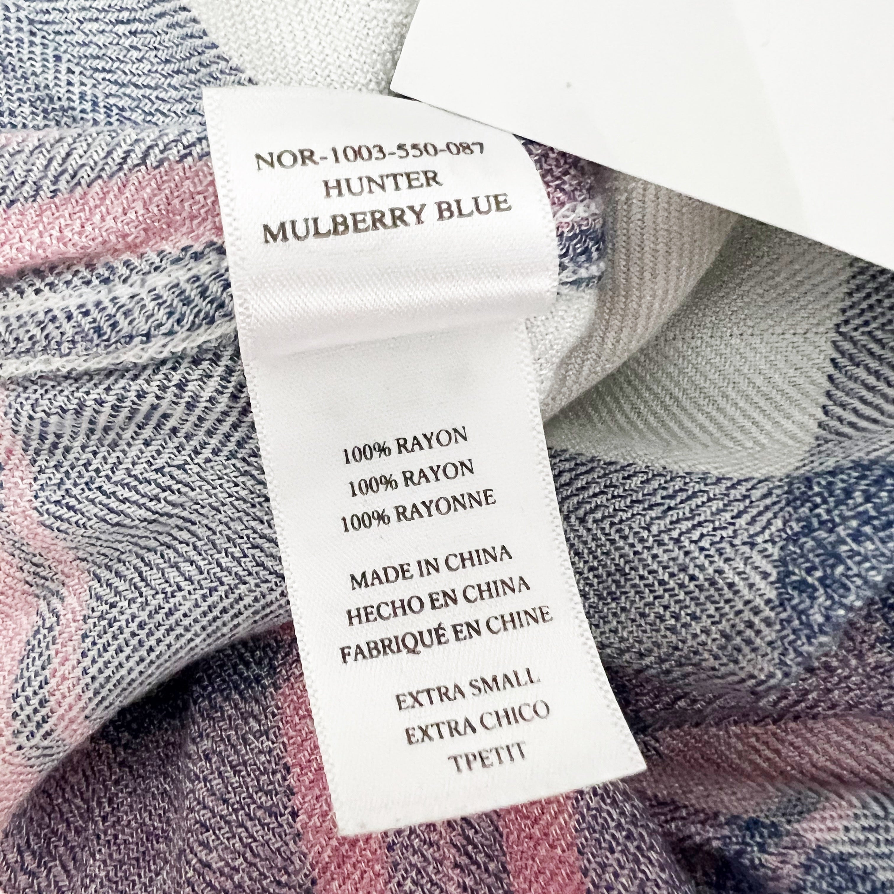 Rails Hunter Collared Button Down Long Sleeve Pocket Blouse Shirt Mulberry Blue