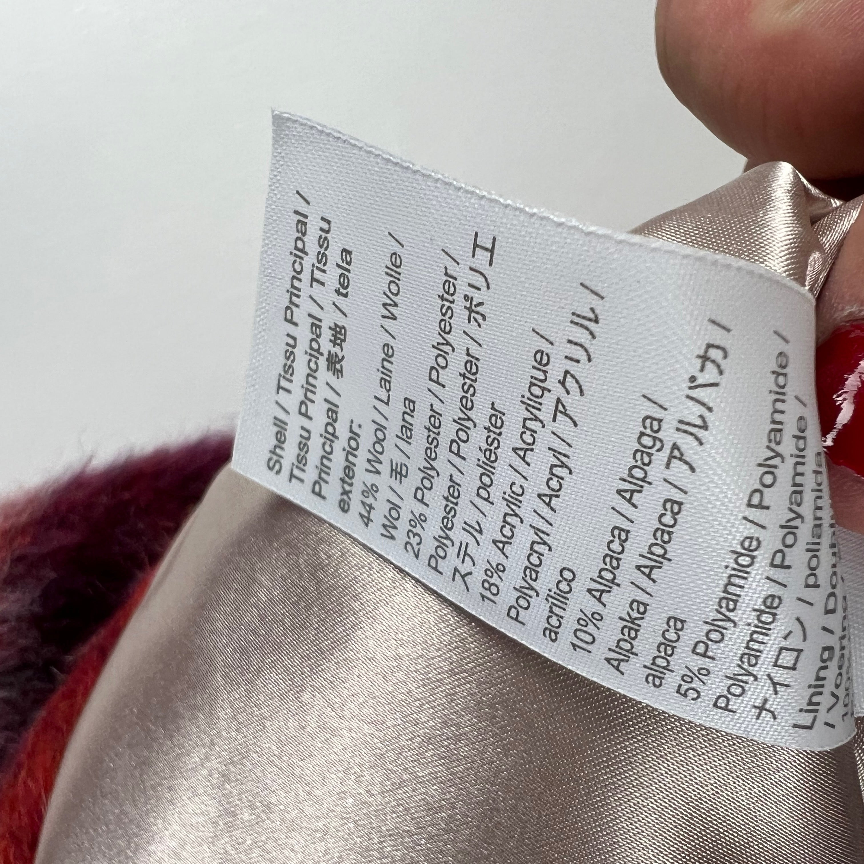 NEW J. Crew Collection Nello Gori Topcoat Burgundy Tartan Italian Brushed Wool L