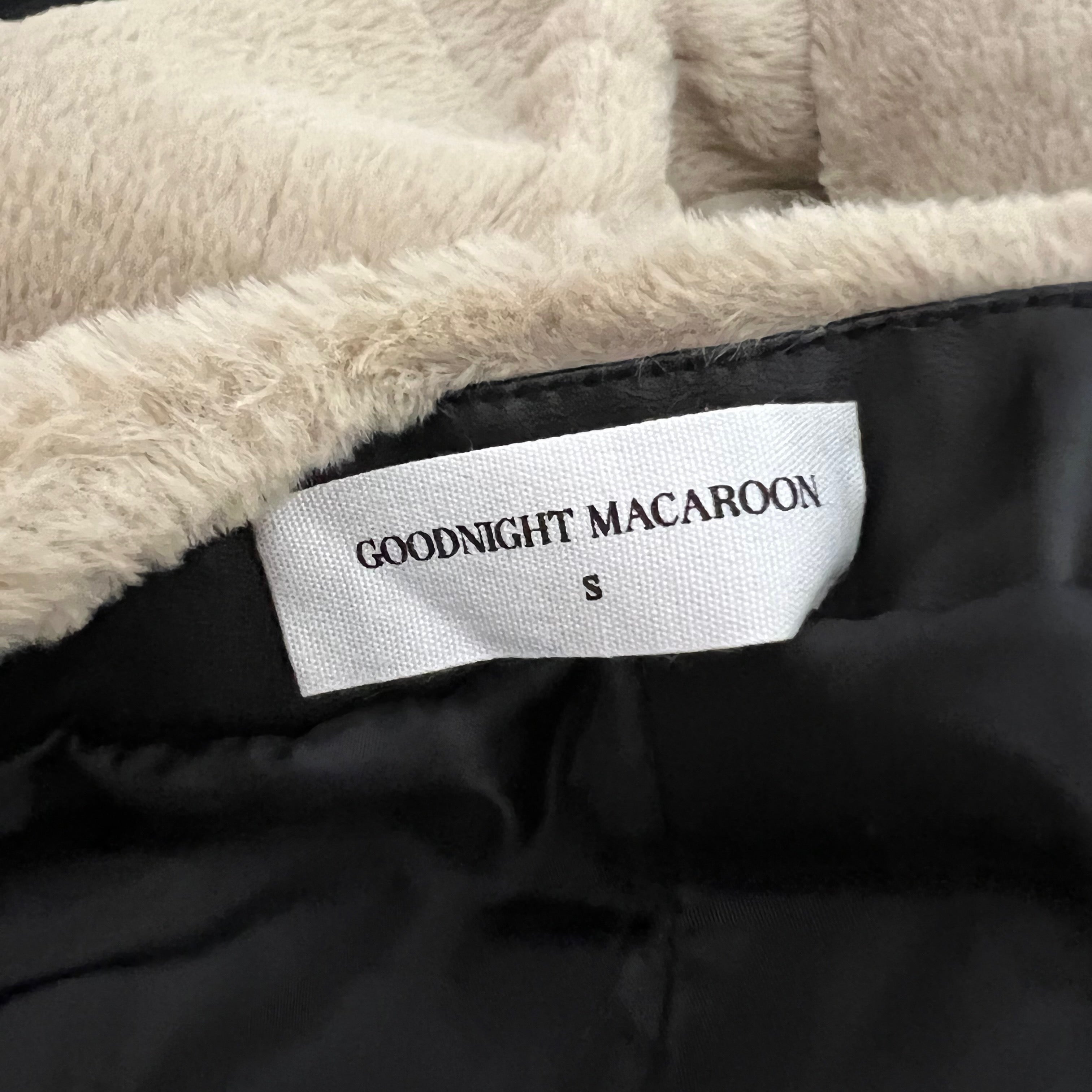 NEW Goodnight Macaroon Faux Vegan Ultra Soft Fur Overcoat Jacket Neutral Small