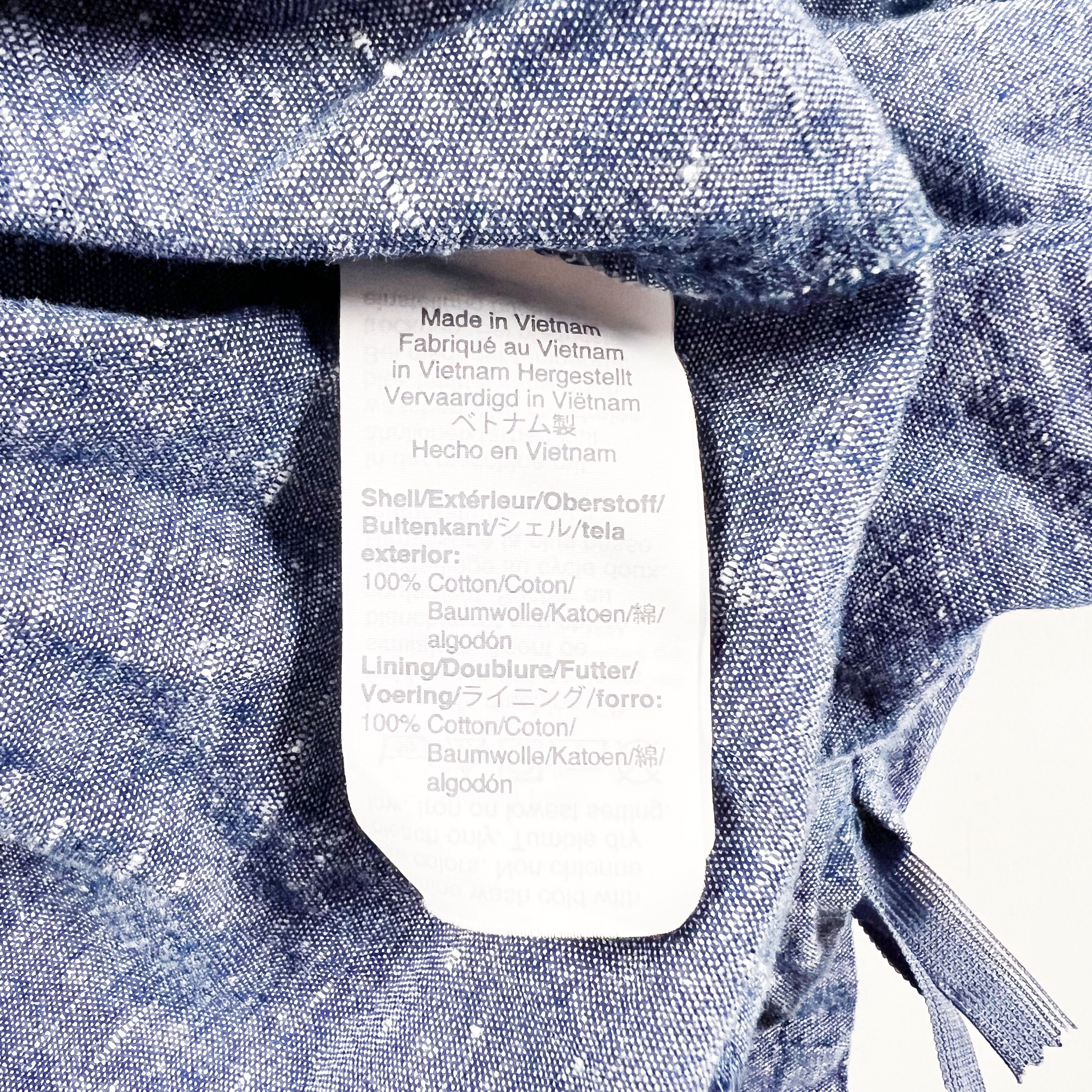 Madewell Cotton Chambray Denim Tie Front Cut Out Cami Fit Flare Mini Dress 2