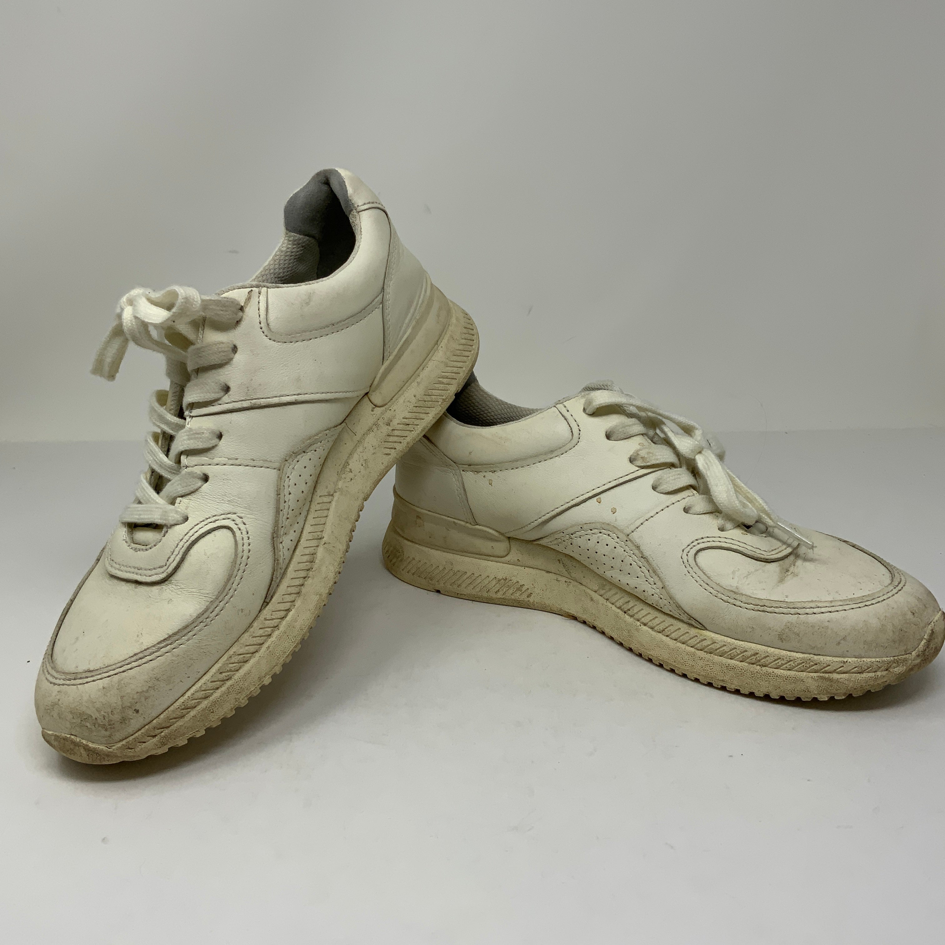 Everlane Renew Women's The Trainer White Leather Athletic Sneakers Shoes 8