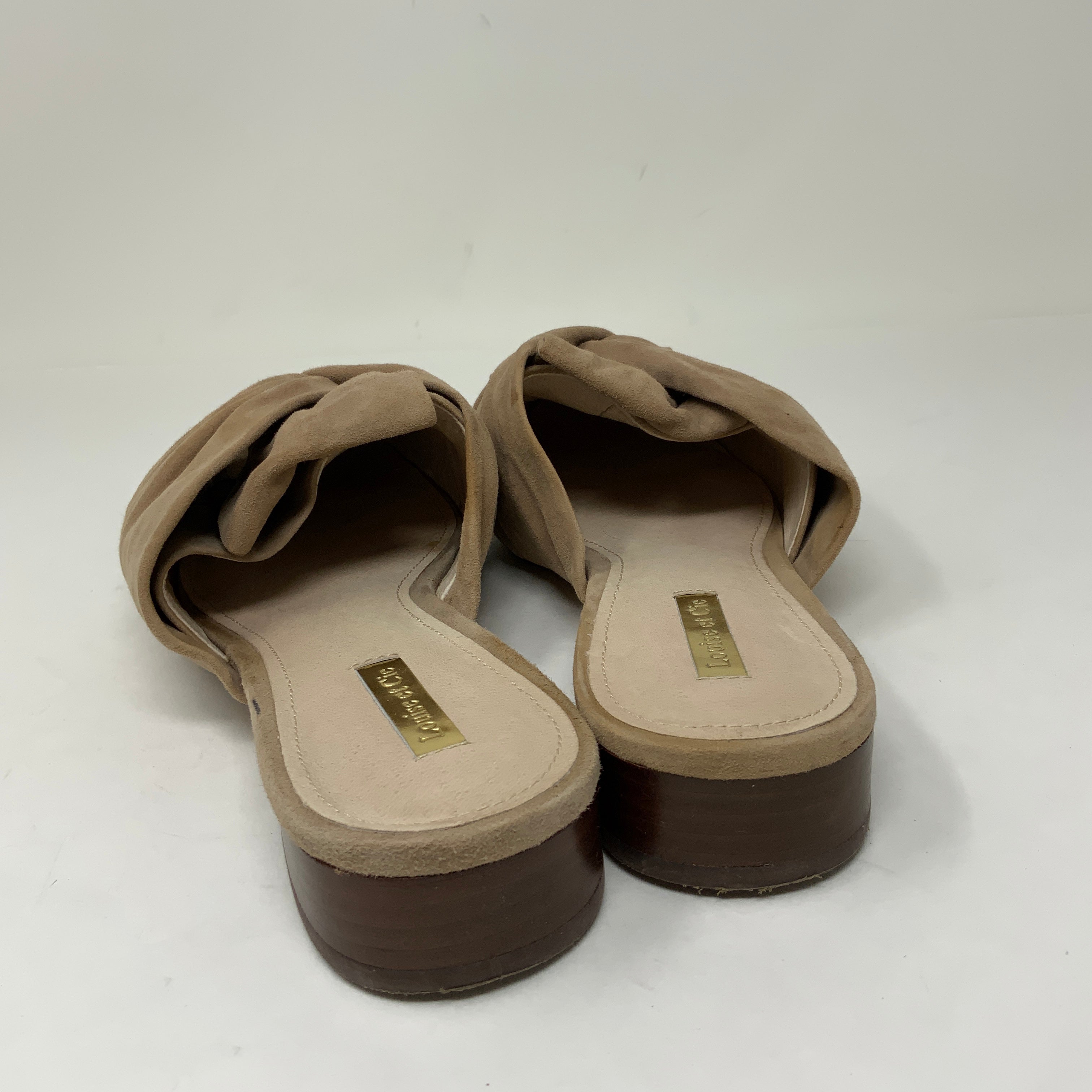 Louise Et Cie Bylot Leather Suede Twist Knot Slip On Flats Loafers Shoes 9.5