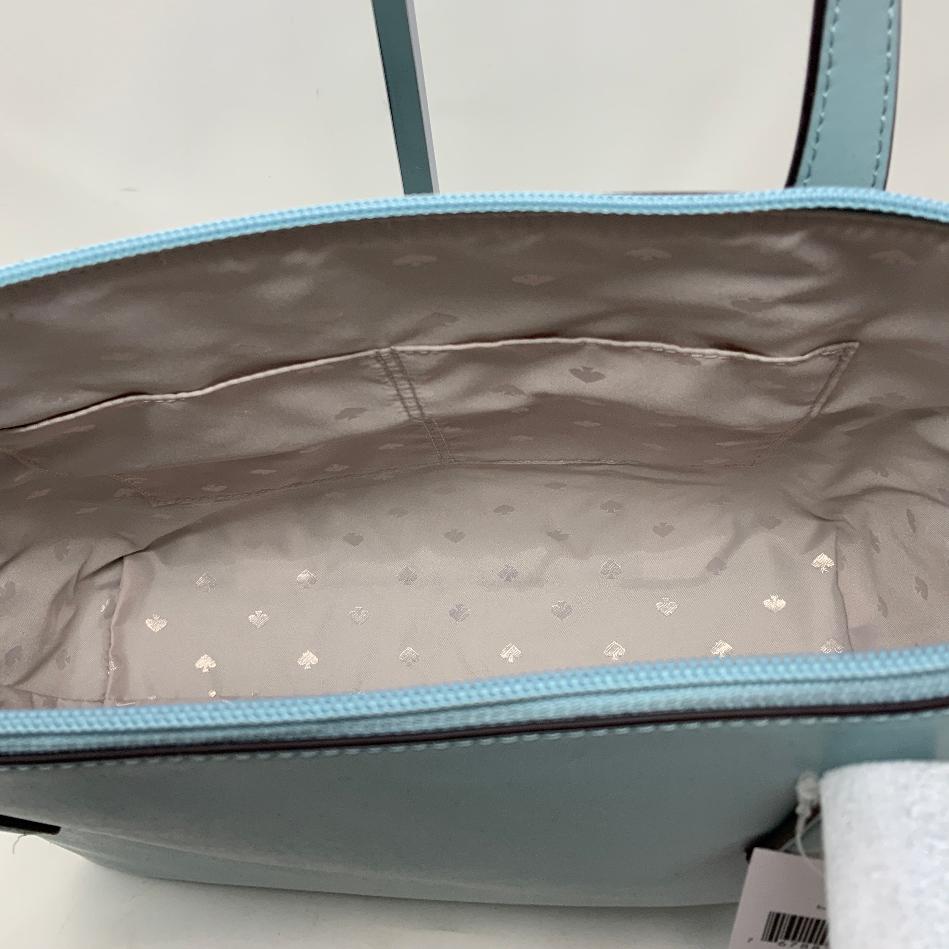 NEW Kate Spade Cassy Frosted Spearmint Blue Leather Shoulder Purse Bag Tote