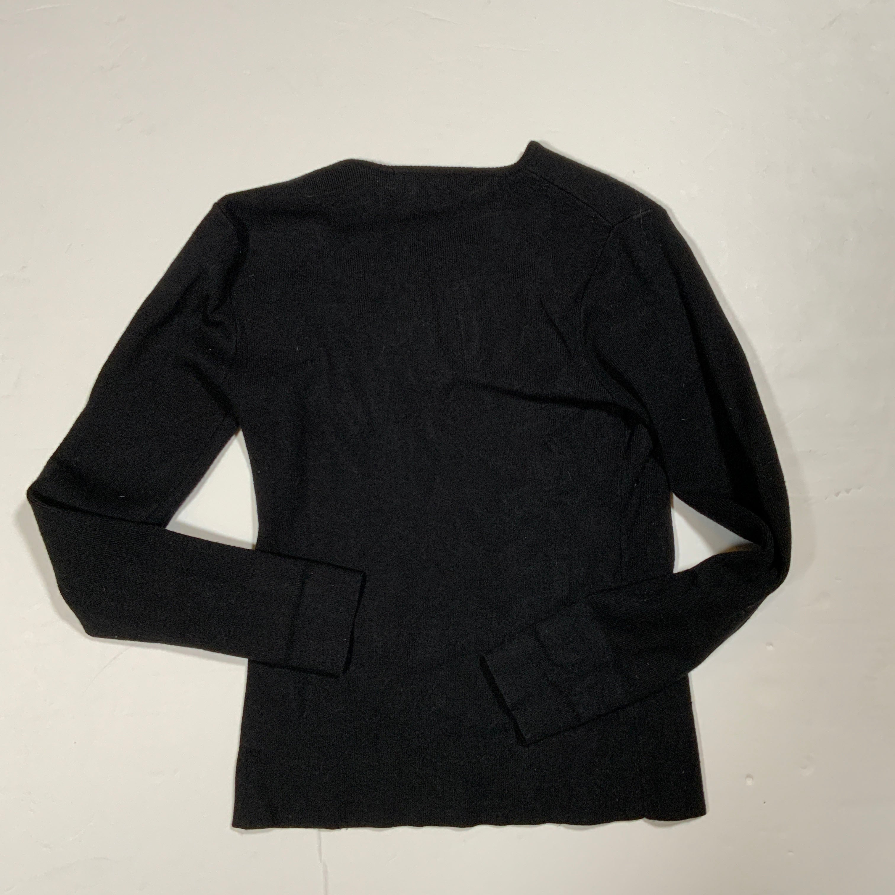 Endless Rose Cotton Stretch Ribbed Knit Stretch Asymmetrical Collar Sweater XS