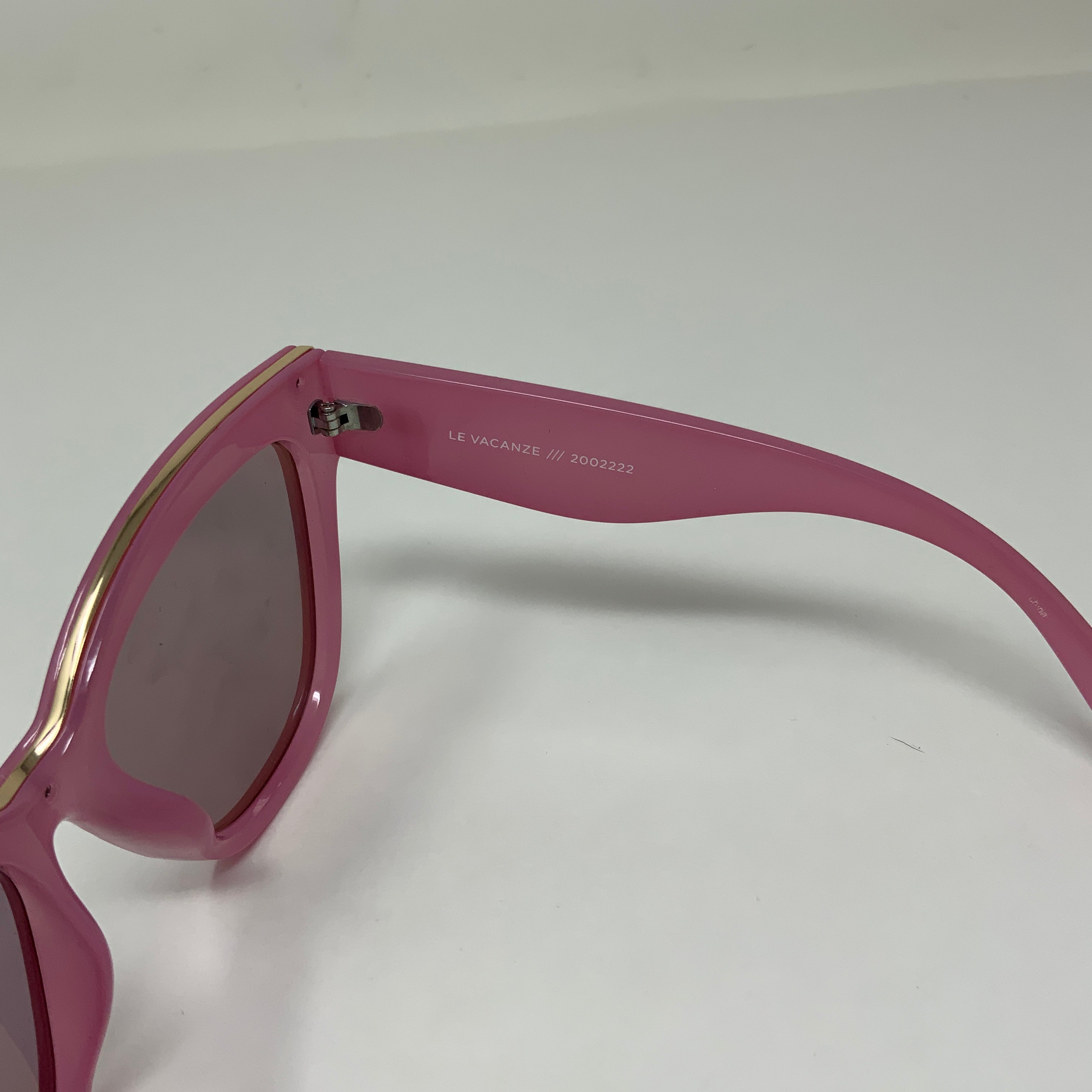 Le Specs Le Vacanze Oversize Cat Eye Semi Sheer Pink Sunglasses Accessory