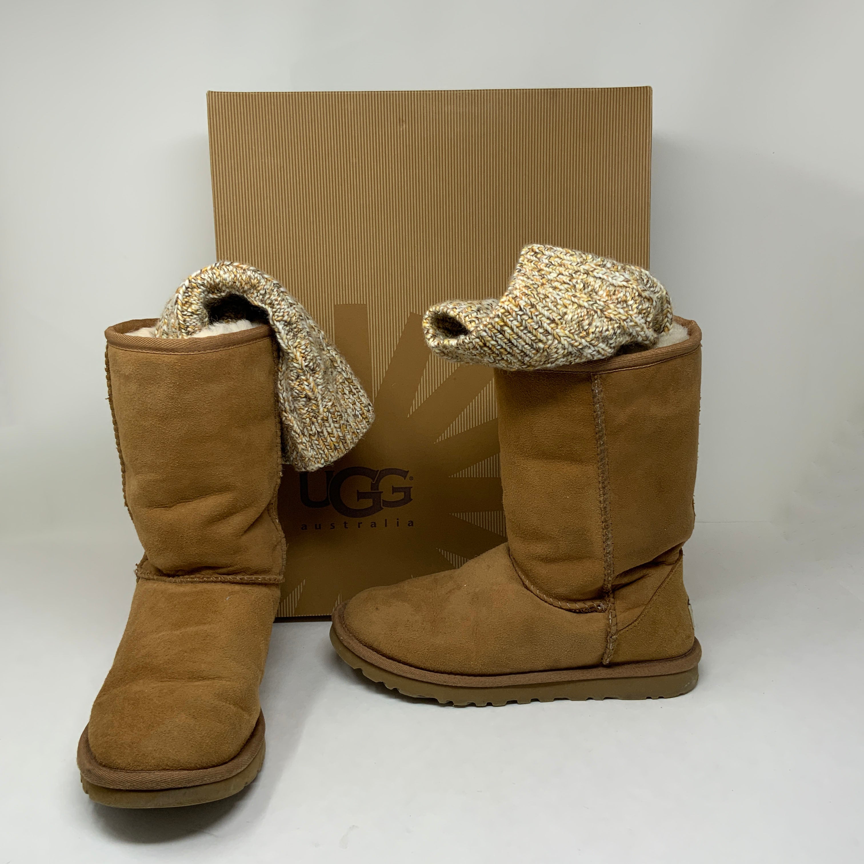 Ugg Australia Tularosa Route Suede Detachable Knit Sock Winter