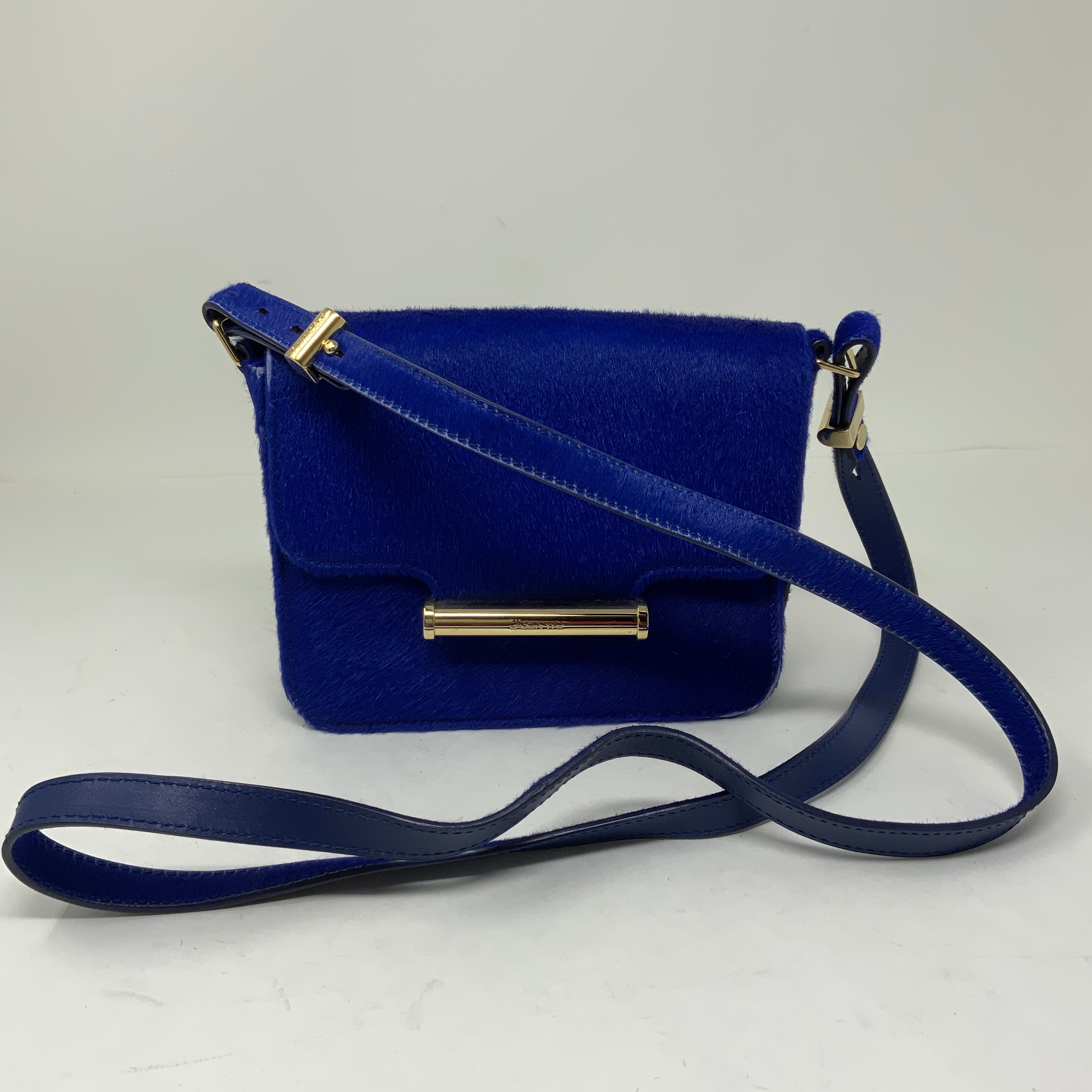 Jason Wu Diane Genuine Calf Hair Fur Dyed Blue Crossbody Shoulder Mini Purse Bag