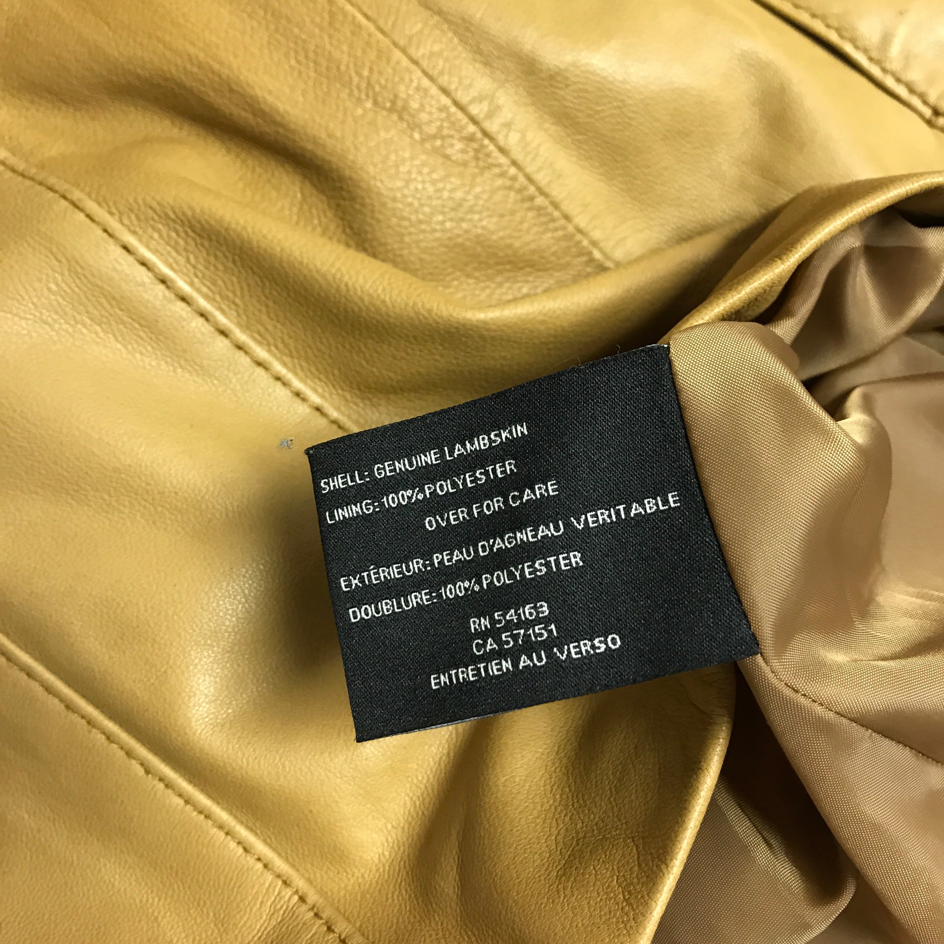 Cole Haan Women's Smooth Lambskin Leather Long Sleeve Zip Up Moto Jacket Coat S