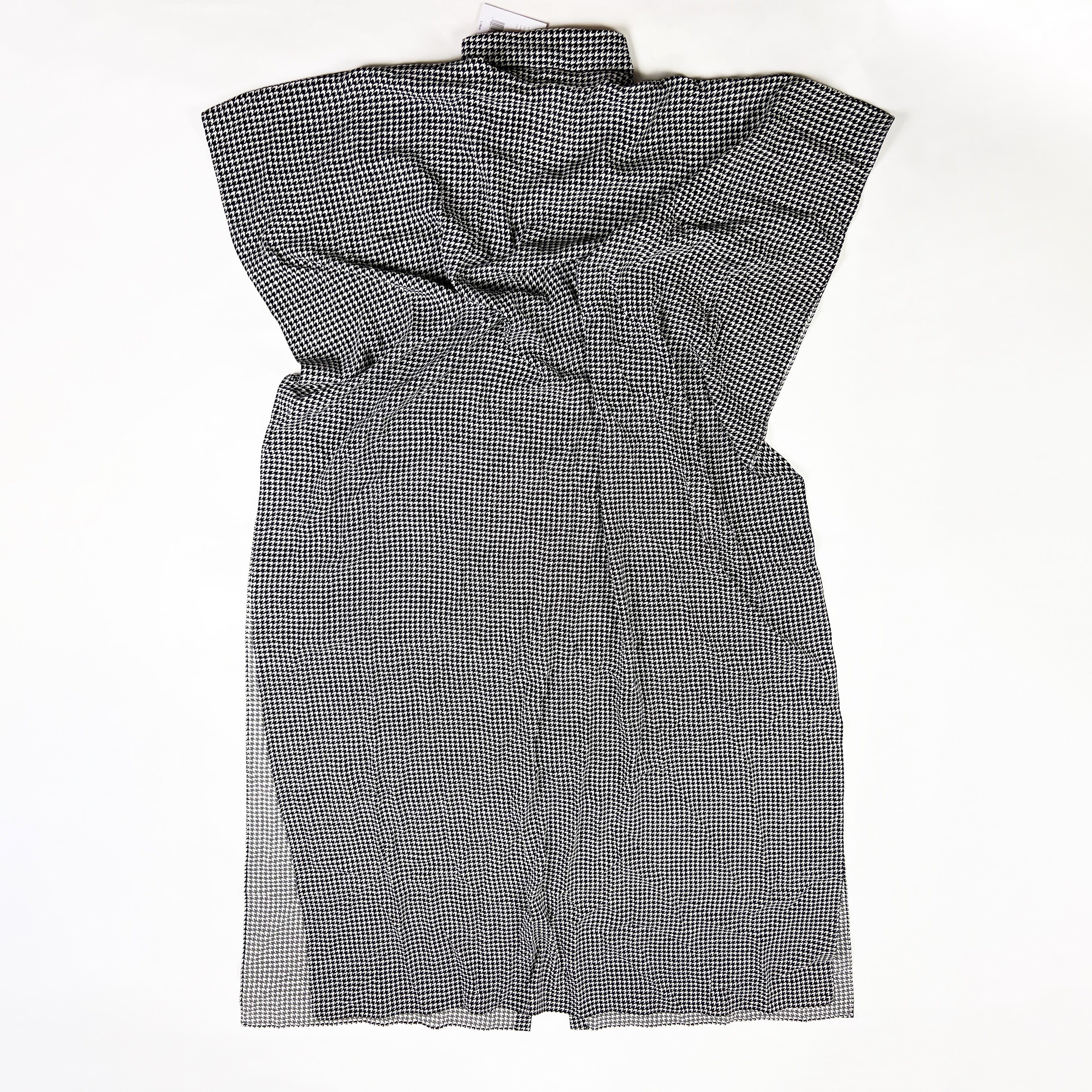 NEW Michael Kors Collection Black White Houndstooth Silk Chiffon Maxi Dress 4