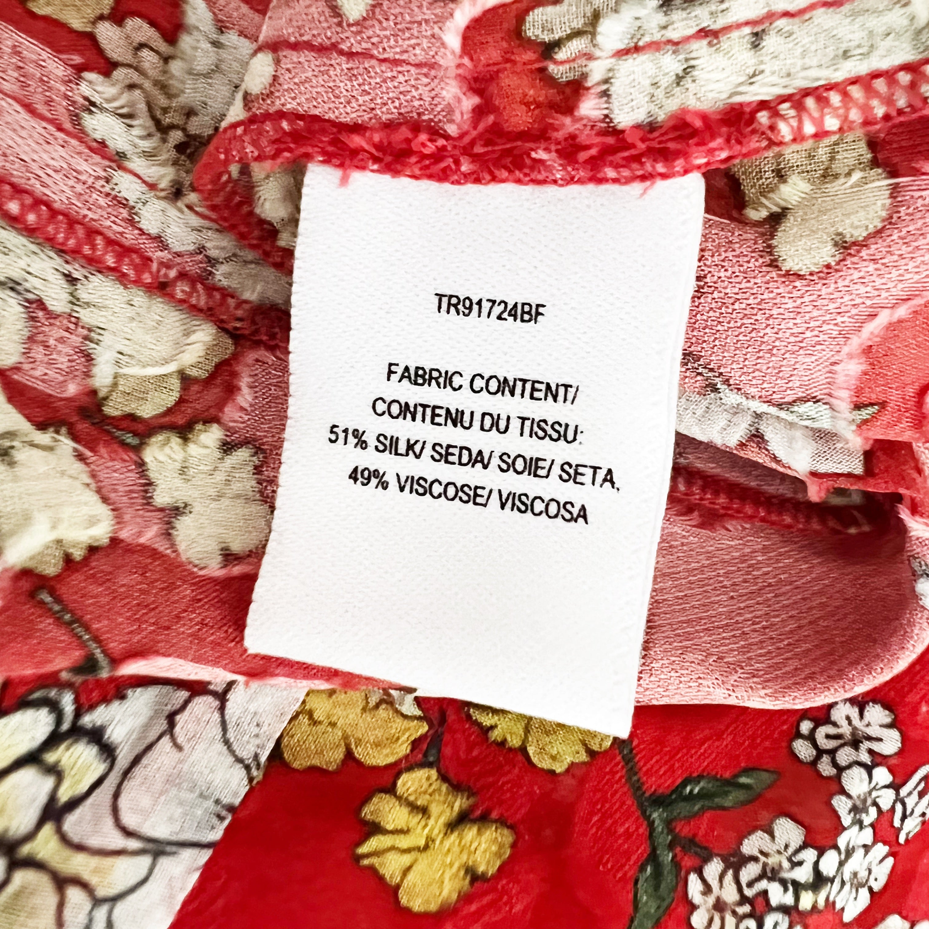 Derek Lam 10 Crosby Asymmetric Floral Print Silk Blend One Shoulder Blouse Top