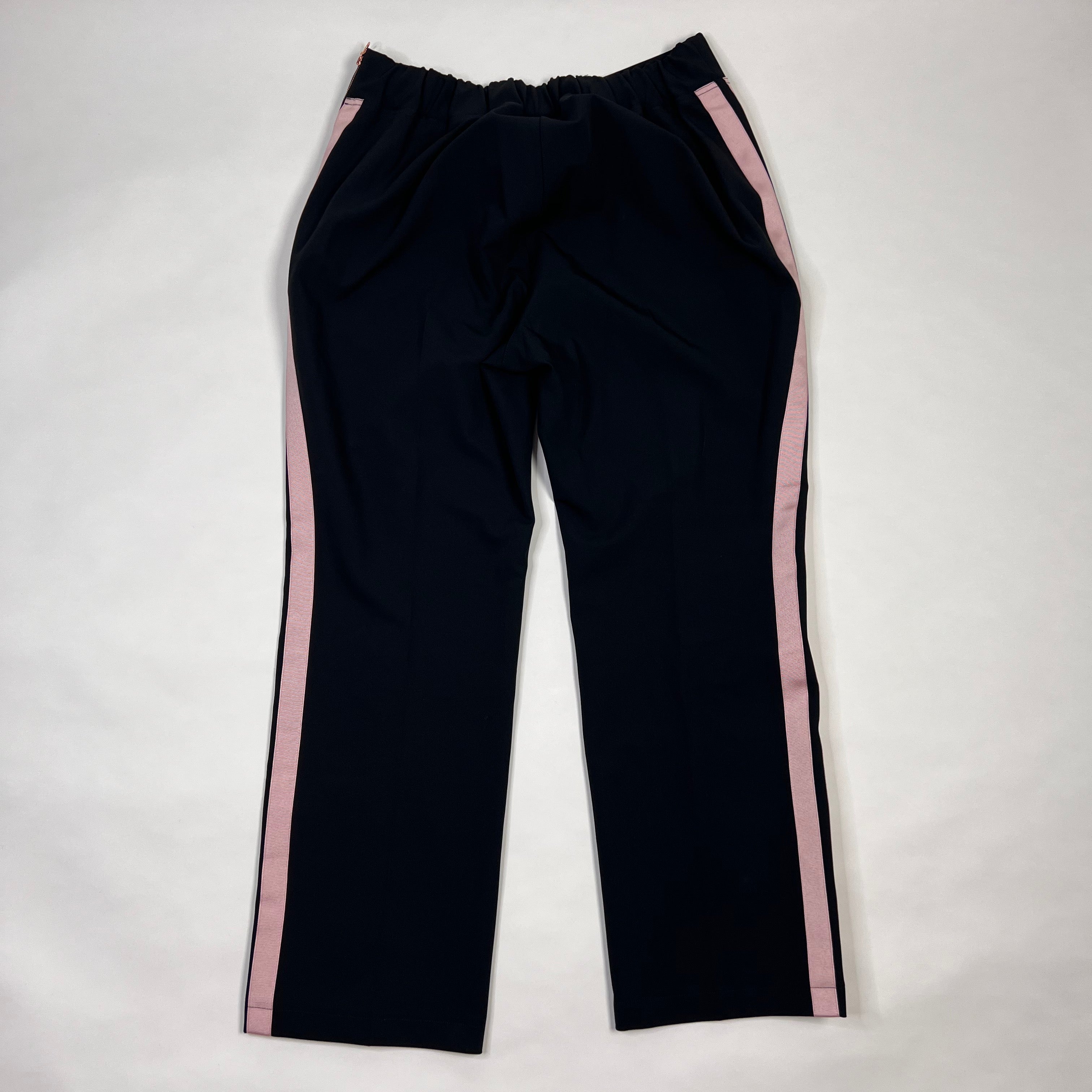 See Rose Go Striped Side Straight Leg Black Pink Track Athletic Lounge Pants 22