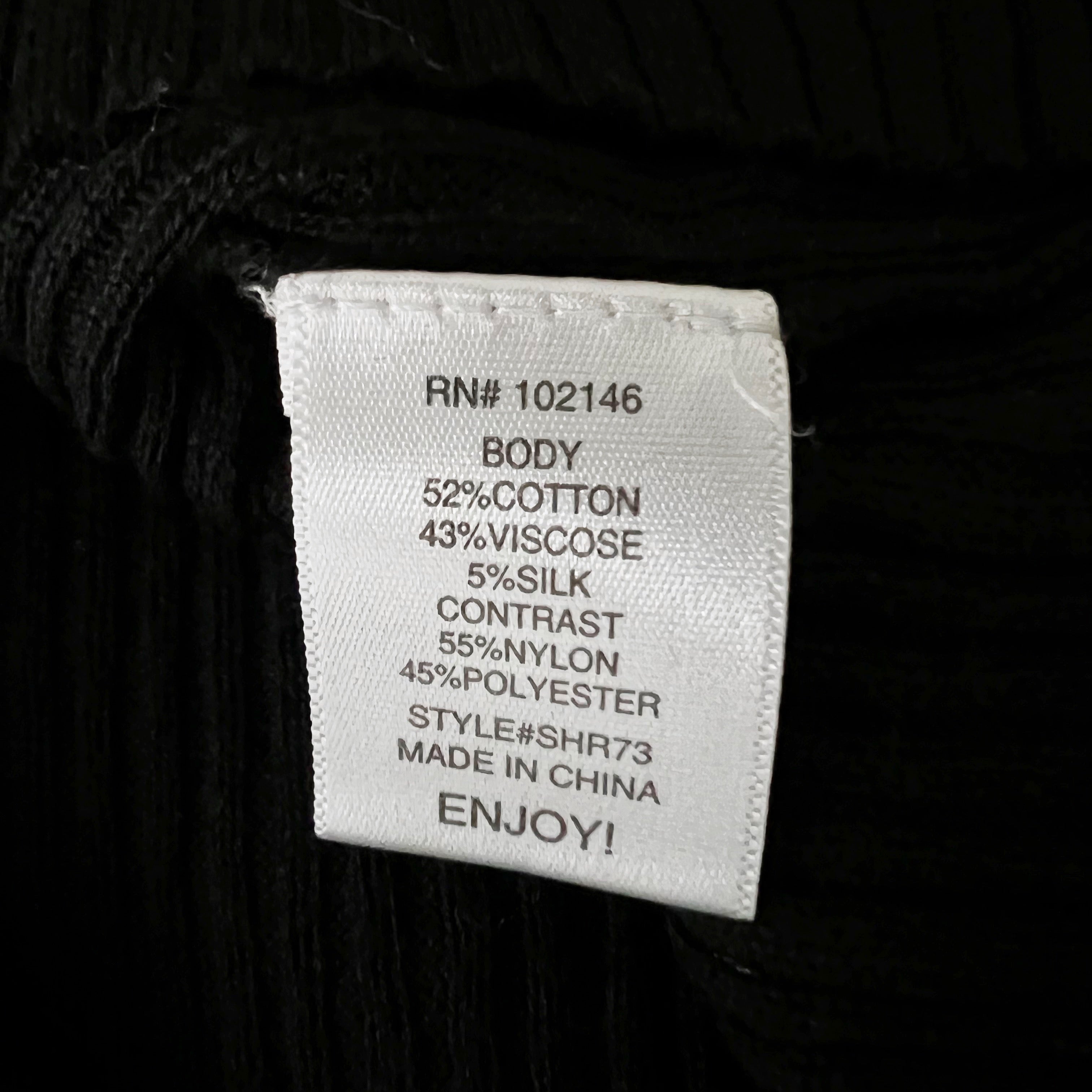 Michael Stars Cotton Silk Blend Stretch Knit Ribbed Sheer Long Sleeve Sweater XS