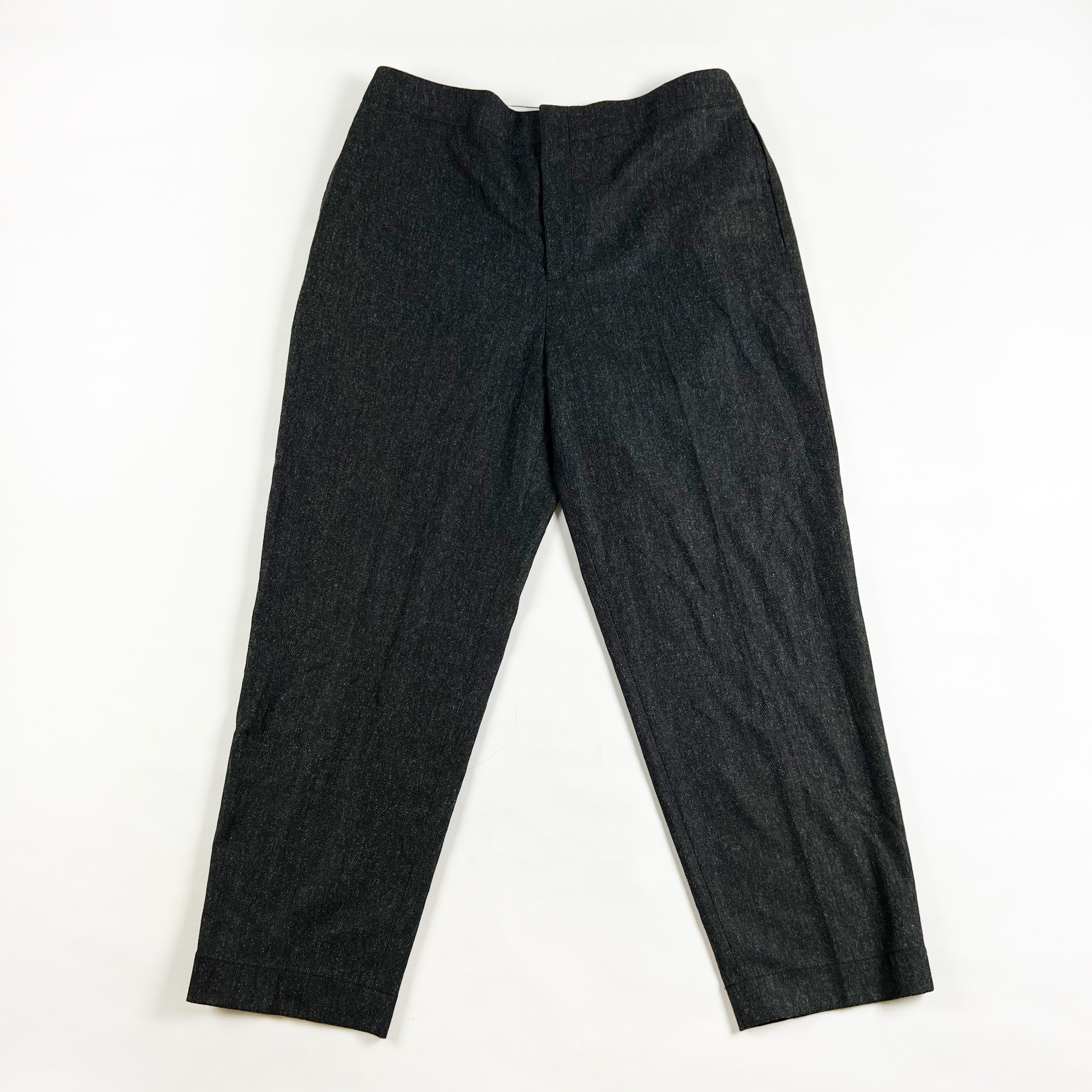 NEW Club Monaco Ryanne Wool Blend Skinny Ankle Crop Pants Black Mix 12