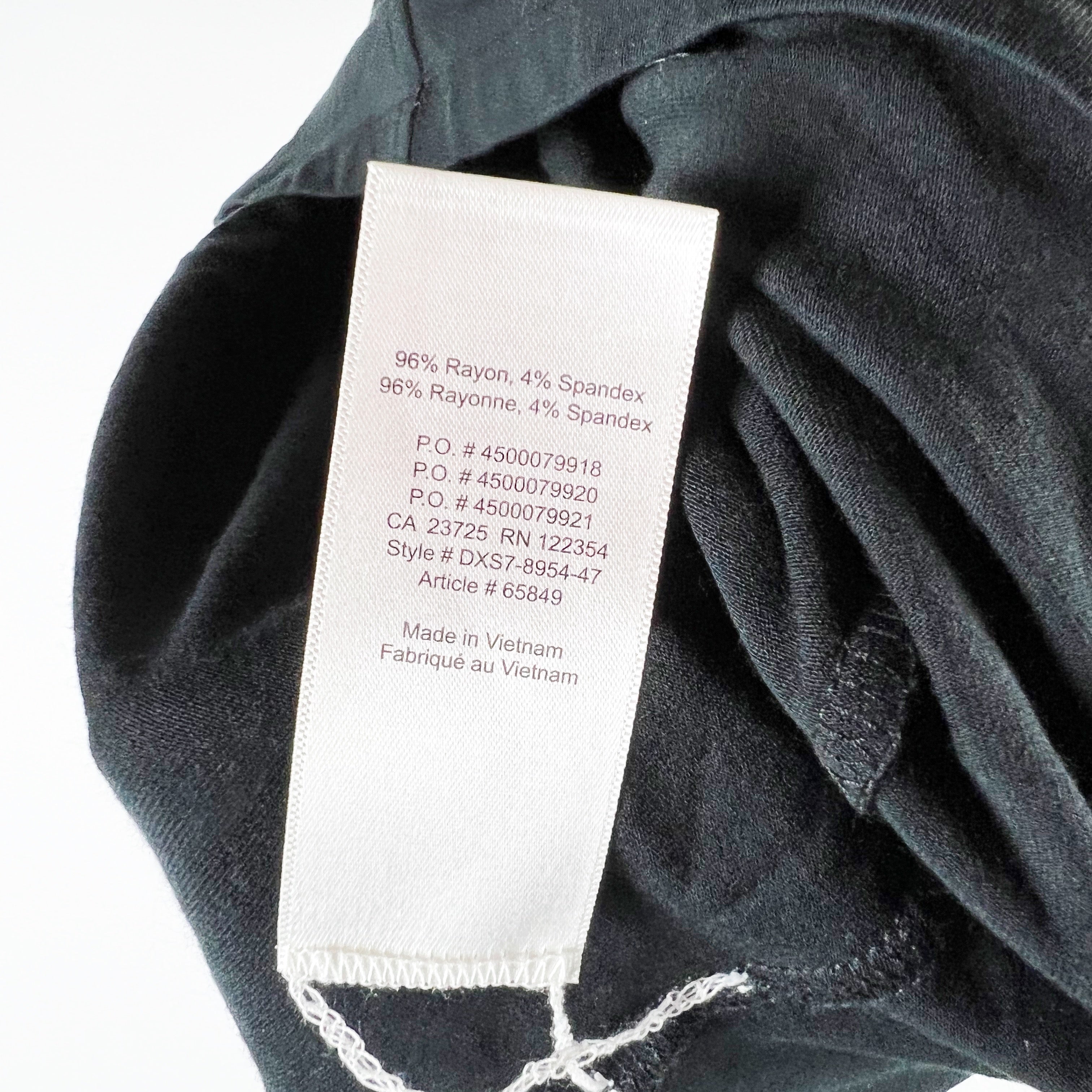 NEW A.L.C. Jersey Knit Stretch Twist Cut Out Peek A Boo Bodycon Dress Black L