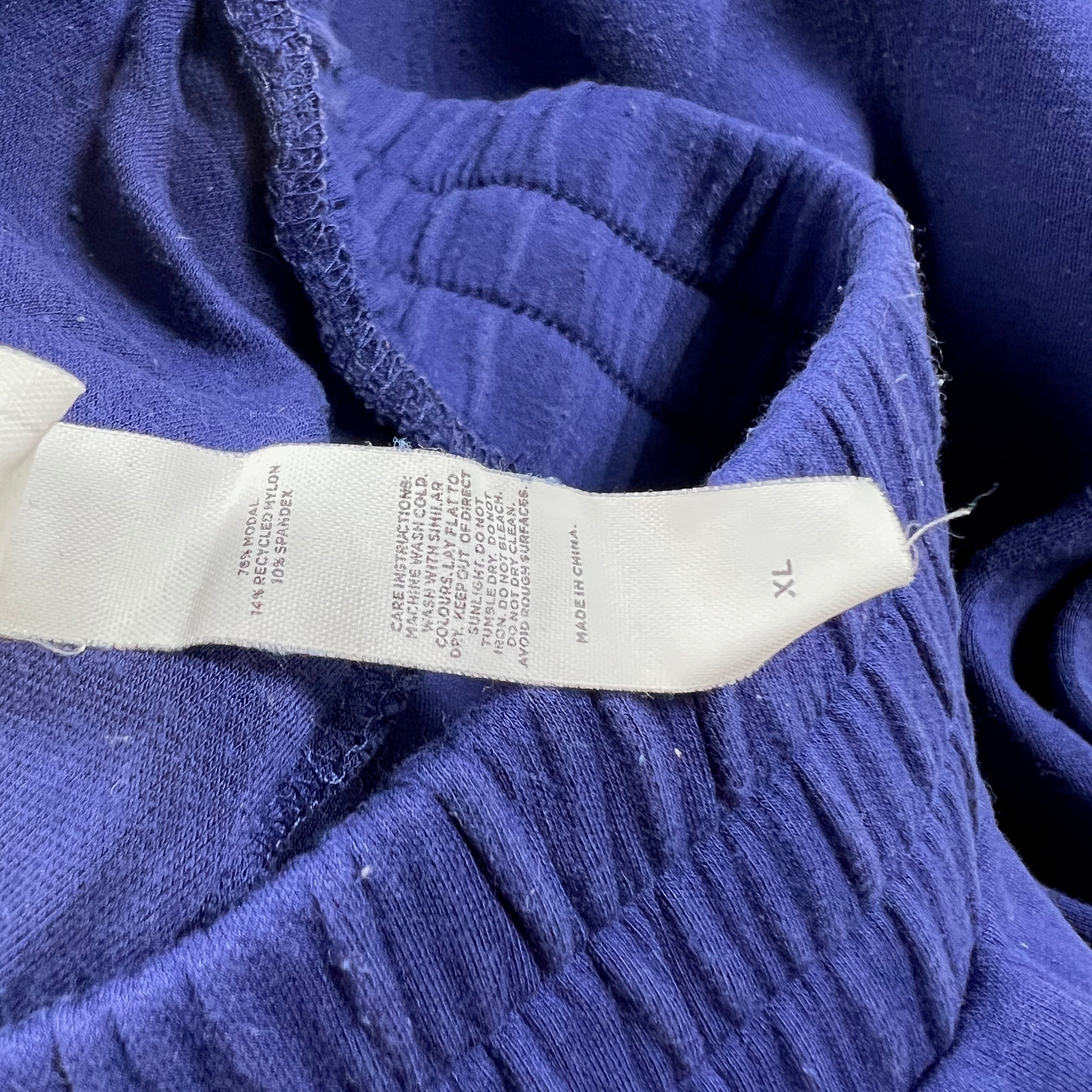 Leze The Label Kendal Ultra Soft Straight Leg Stretch Wait Pants Indigo XL