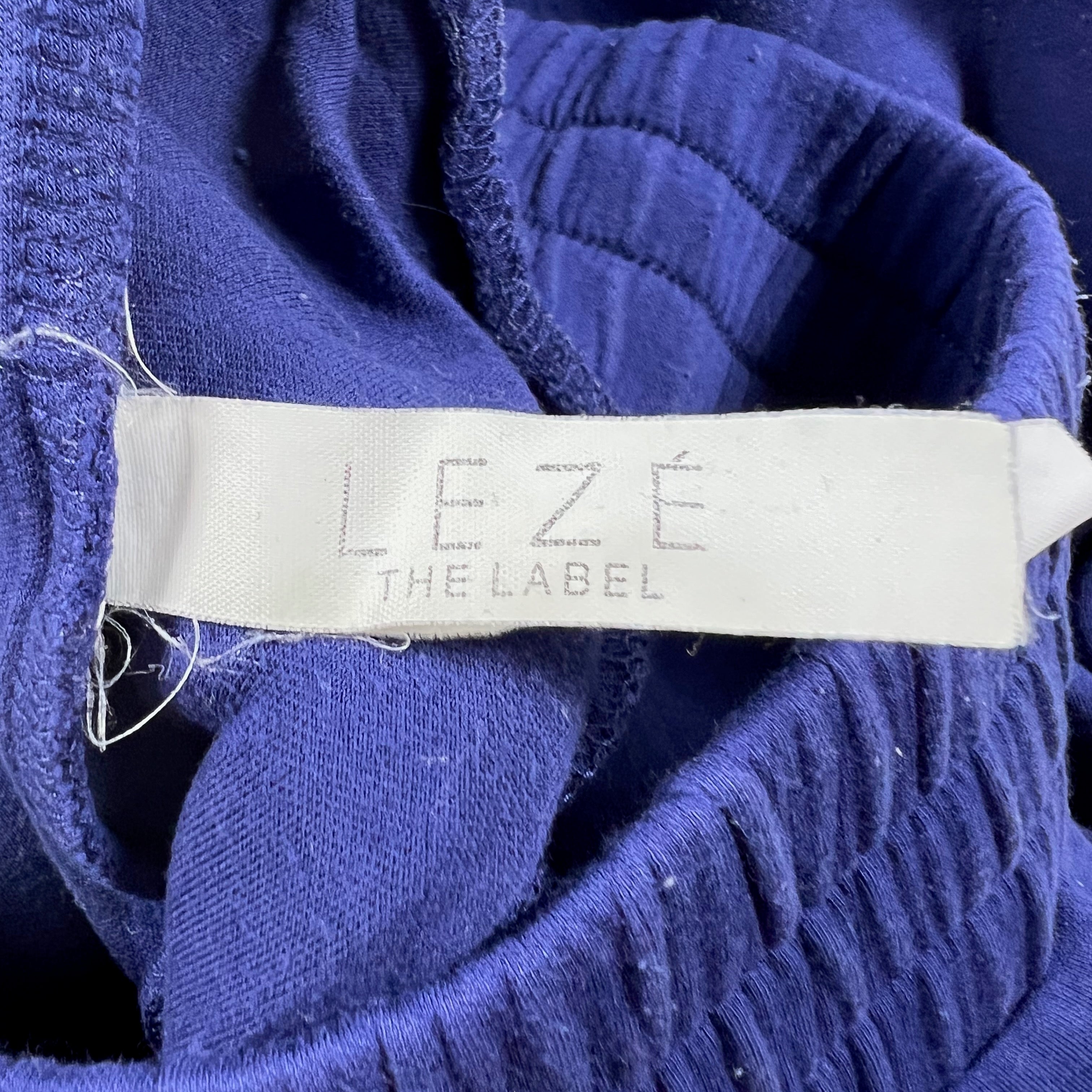 Leze The Label Kendal Ultra Soft Straight Leg Stretch Wait Pants Indigo XL