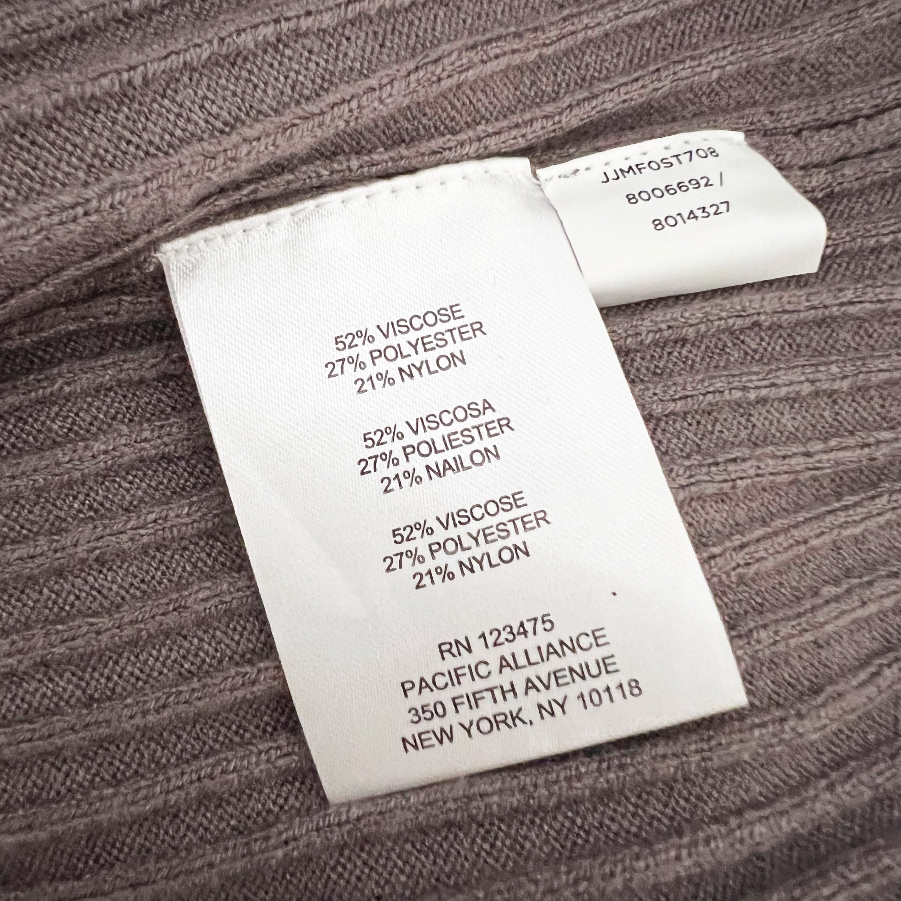 NEW B New York Recycled Material Funnel Neck Sleeveless Ribbed Knit Stretch Top