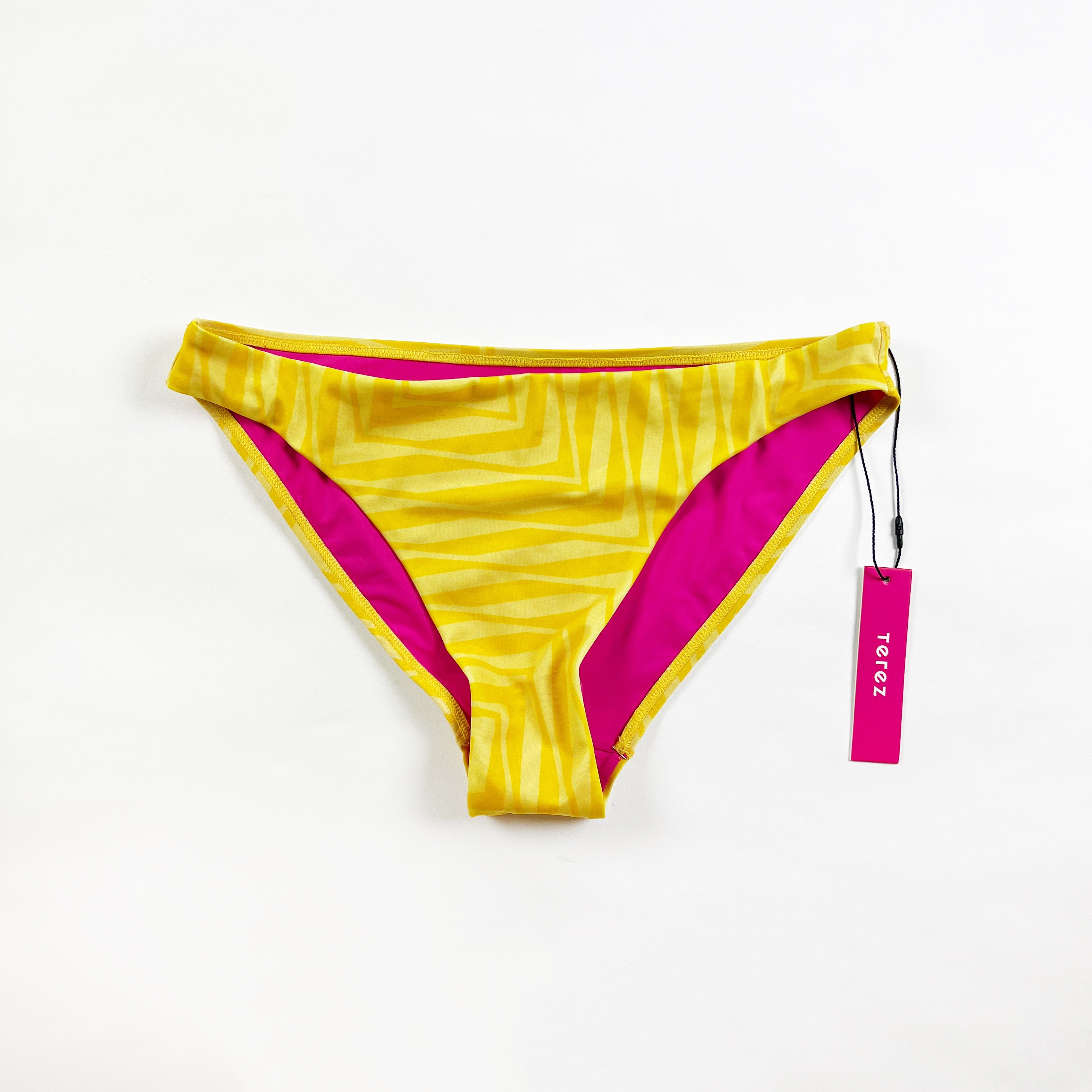 NEW Terez Electric Lemonade Yellow Full Coverage Bikini Swim Bathing Suit Bottom